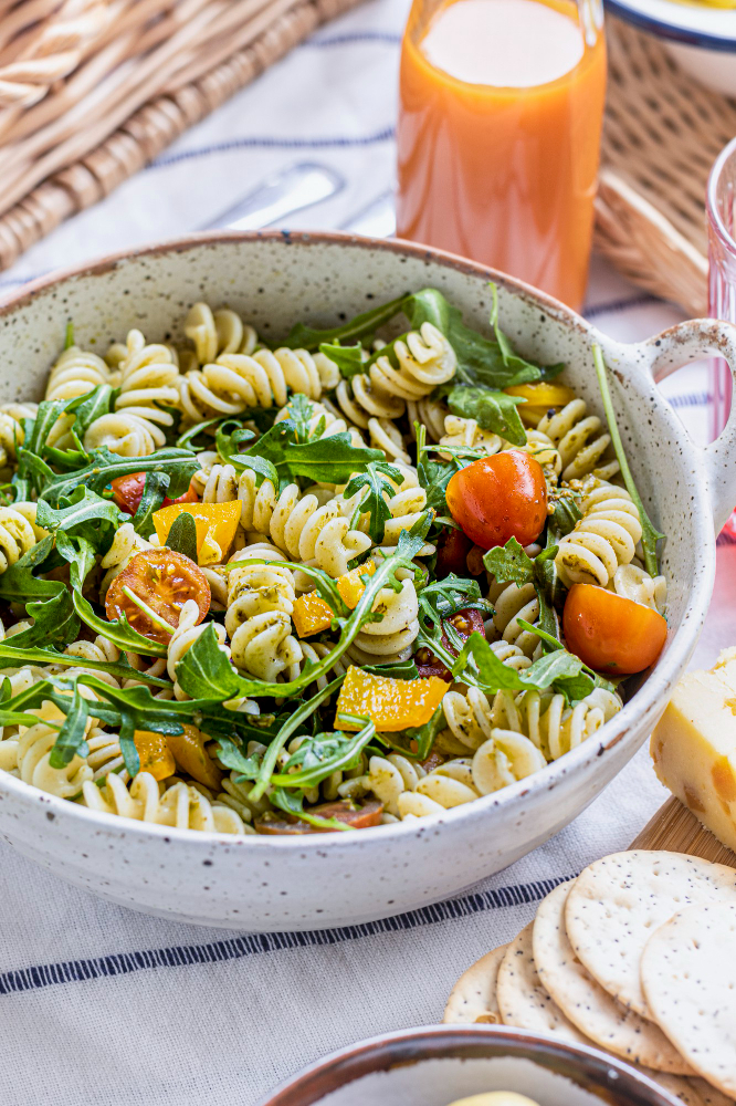 Pesto Pasta Salad with Rocket & Cherry Tomatoes
