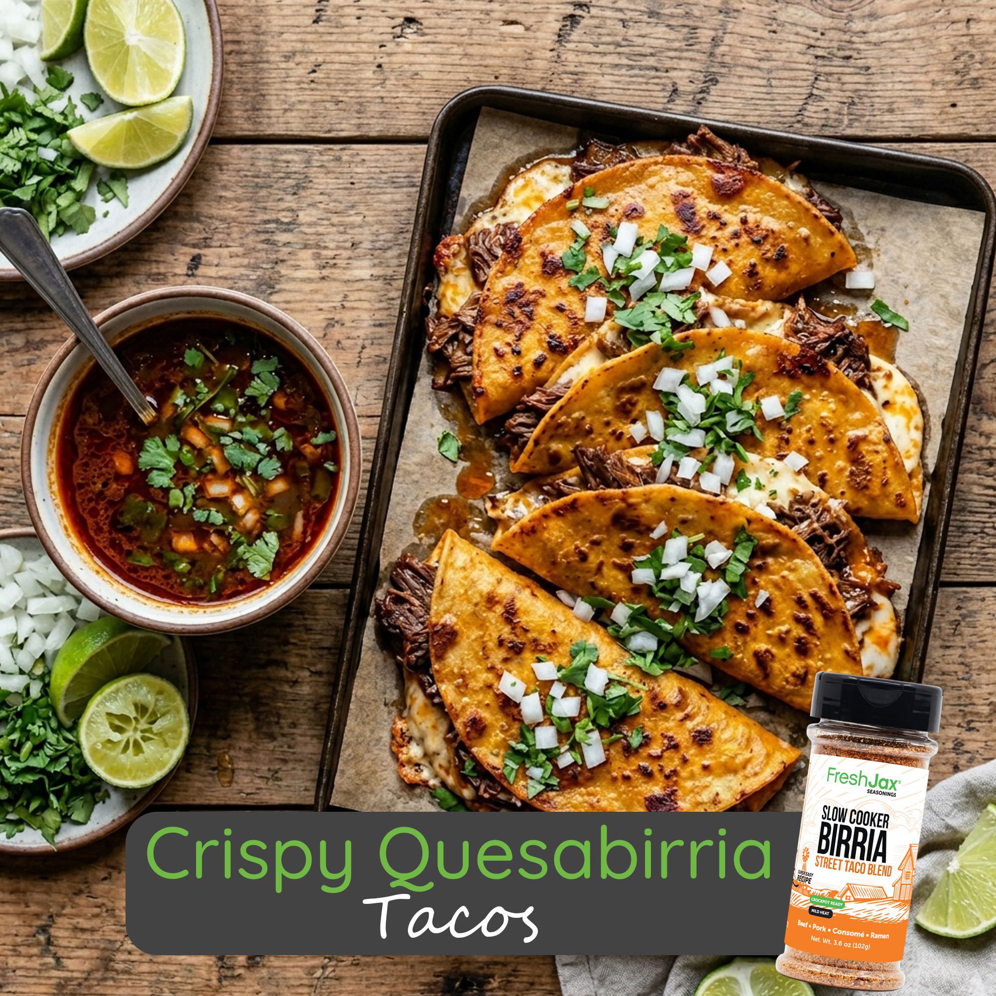 Crispy Quesabirria Tacos