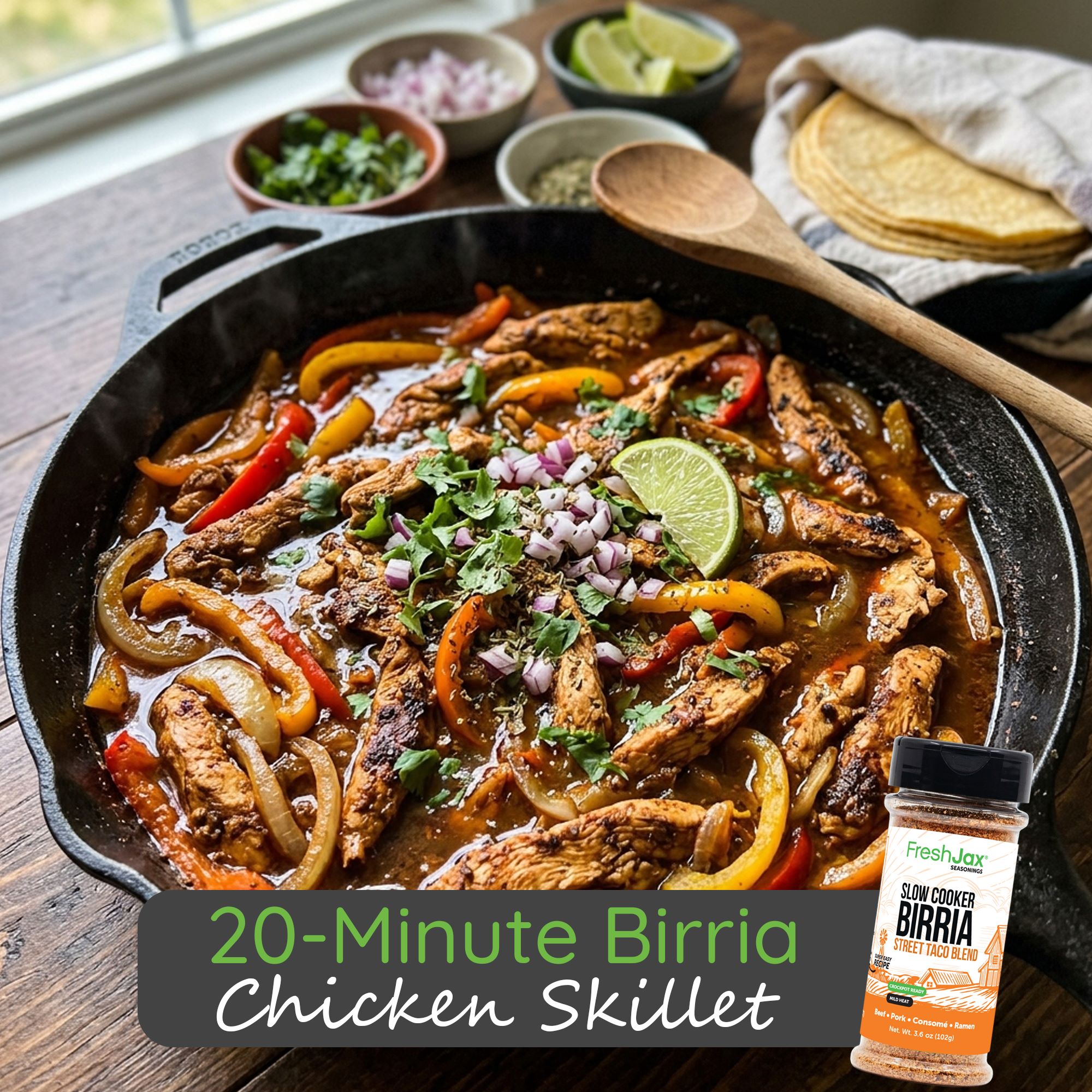 20-Minute Birria Chicken Skillet