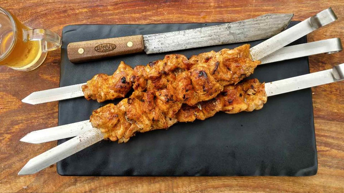 Mountain Chicken Kebabs