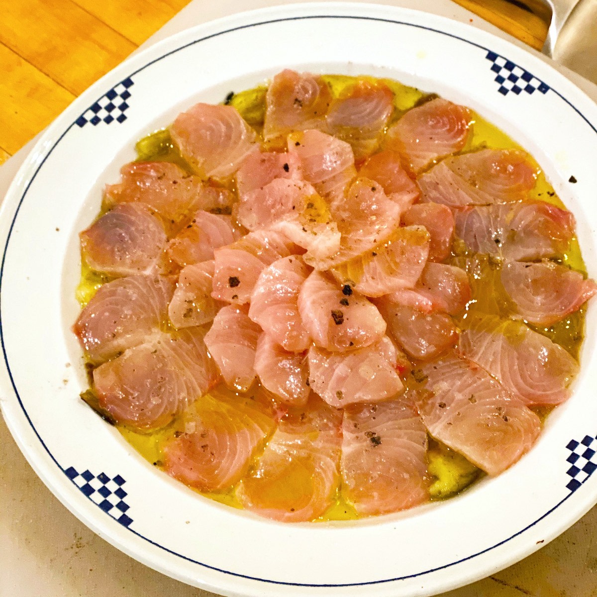 Hamachi Crudo & Charred Eggplant