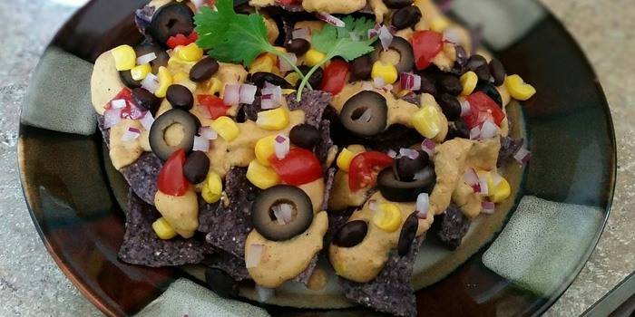 Image ofRed, White and Blue Nachos