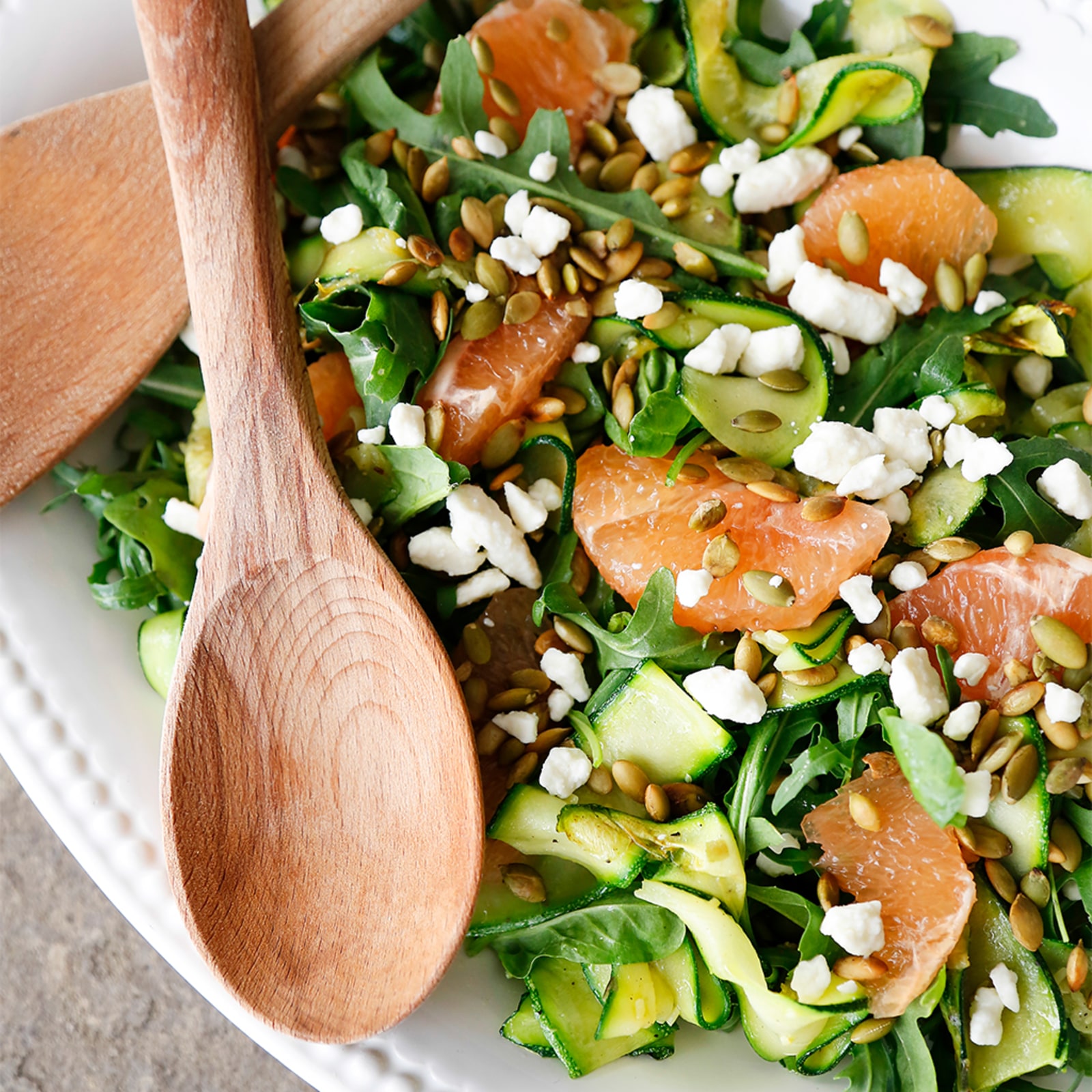 Zucchini Ribbon and Grapefruit Salad