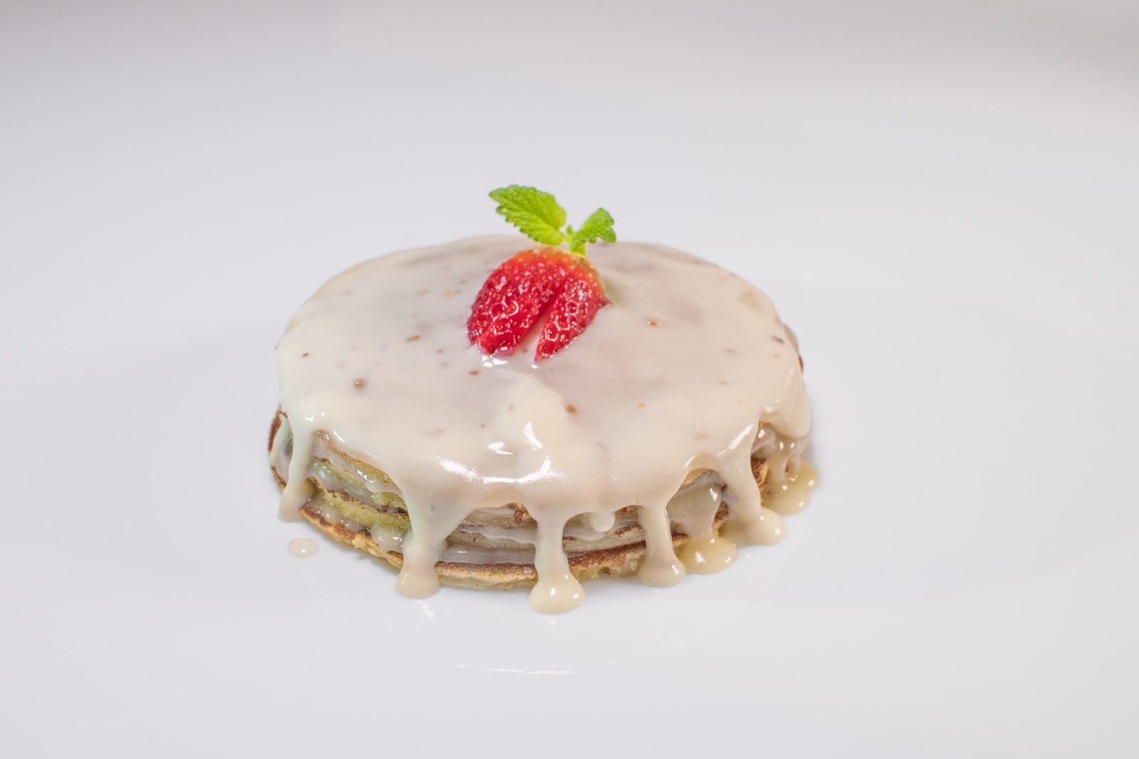 Pancakes with white choco Truffle cream