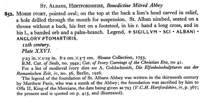 Tonnochy, Seal Dies, 852