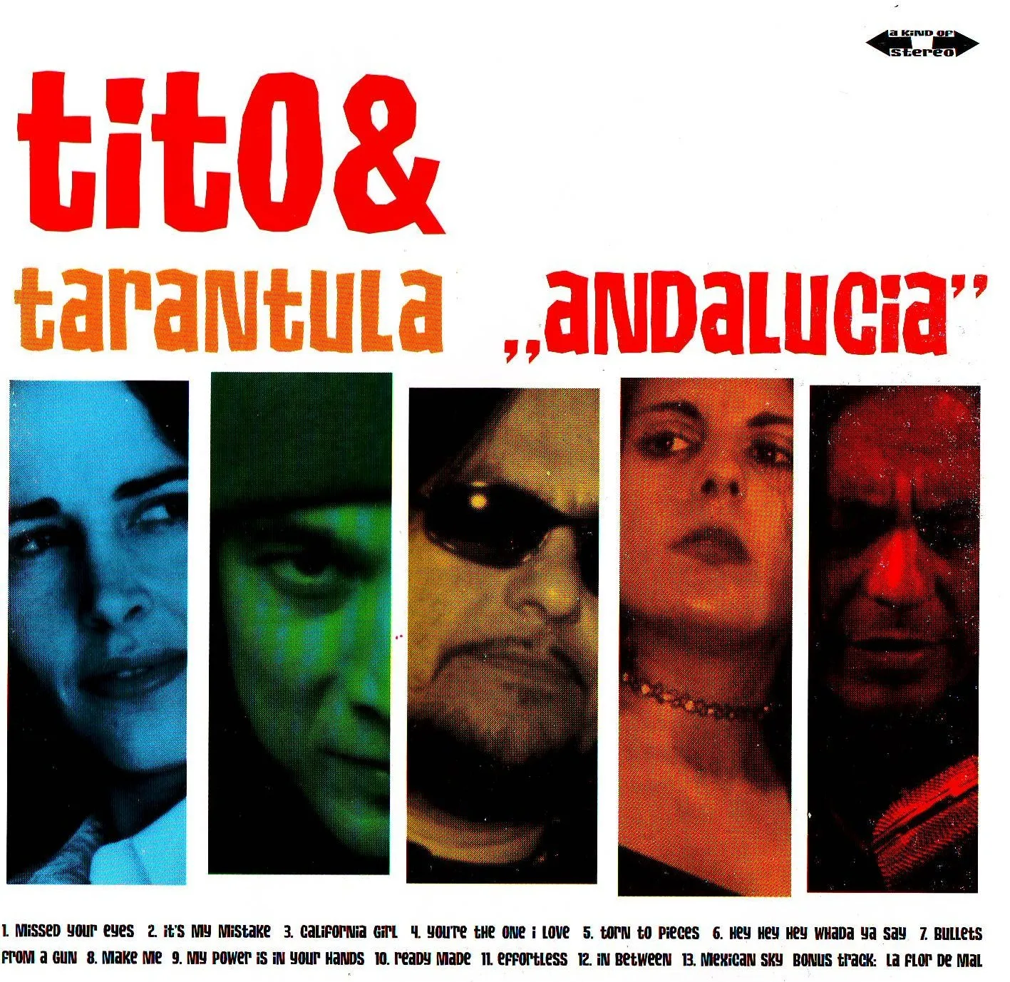 Official album cover art for the release Andalucia by Tito & Tarantula