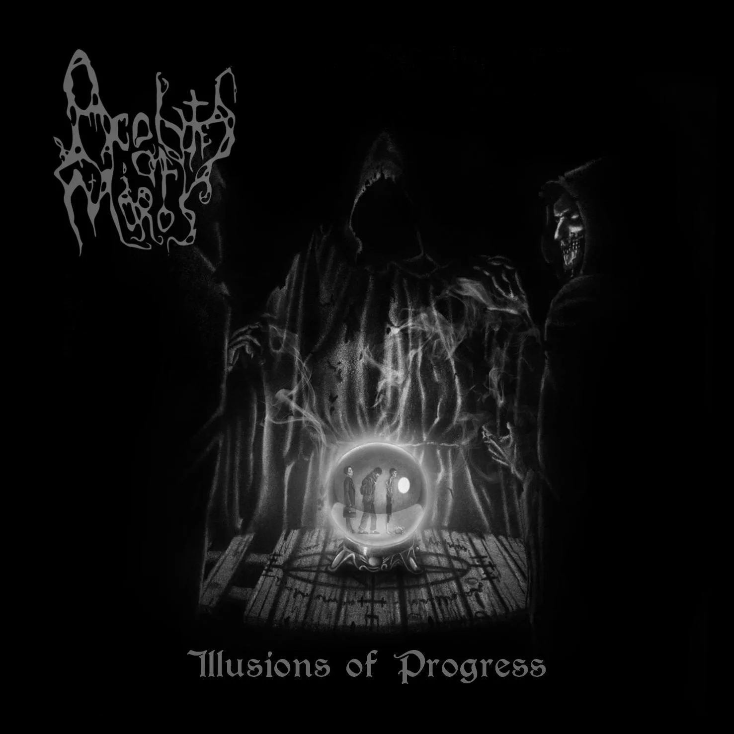 Official album cover art for the release Illusions of Progress by Acolytes of Moros