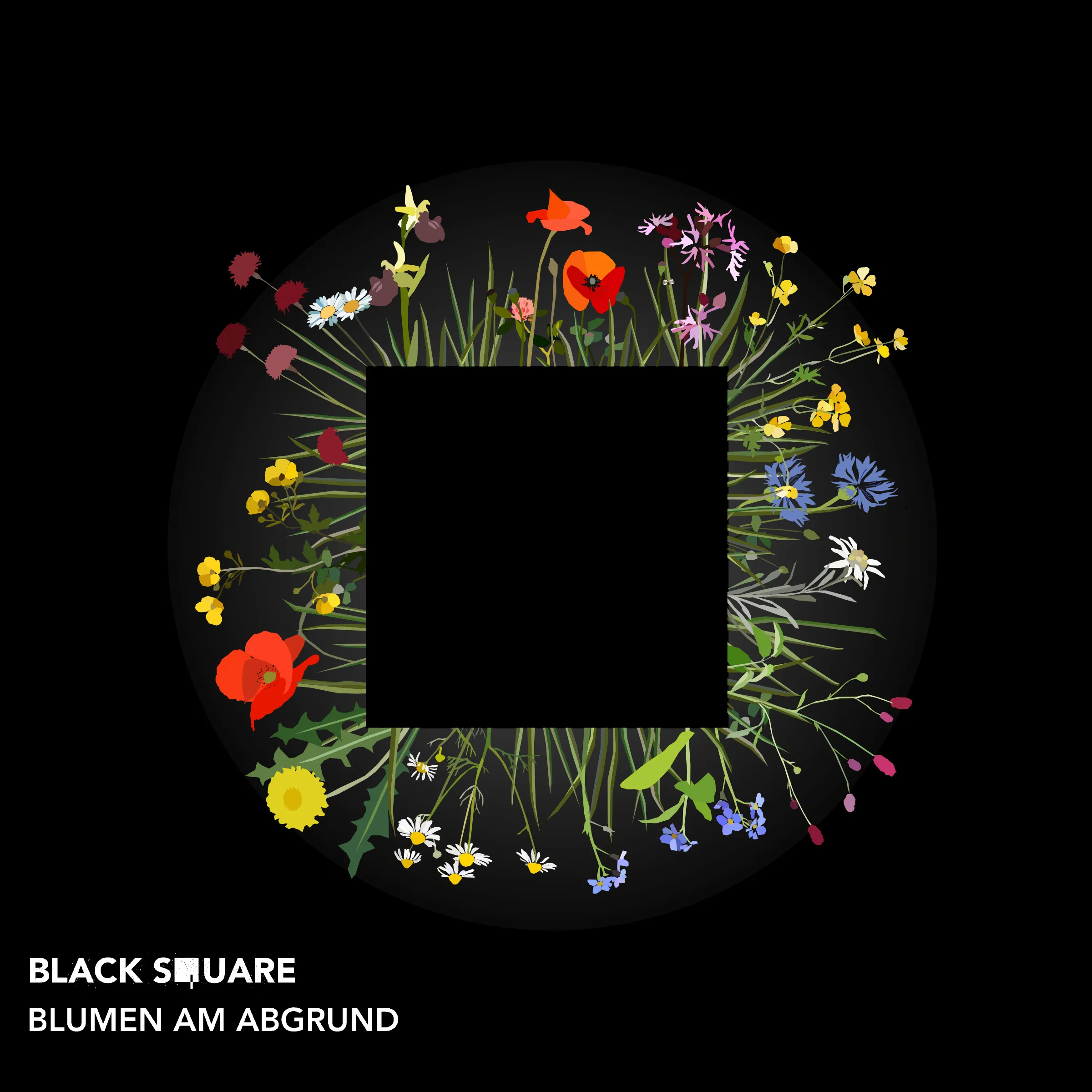 Official album cover art for the release Blumen am Abgrund by Black Square