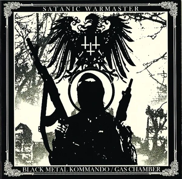 Official album cover art for the release Black Metal Kommando / Gas Chamber by Satanic Warmaster
