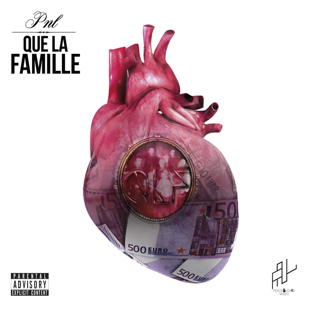 Official album cover art for the release Que La Famille by PNL