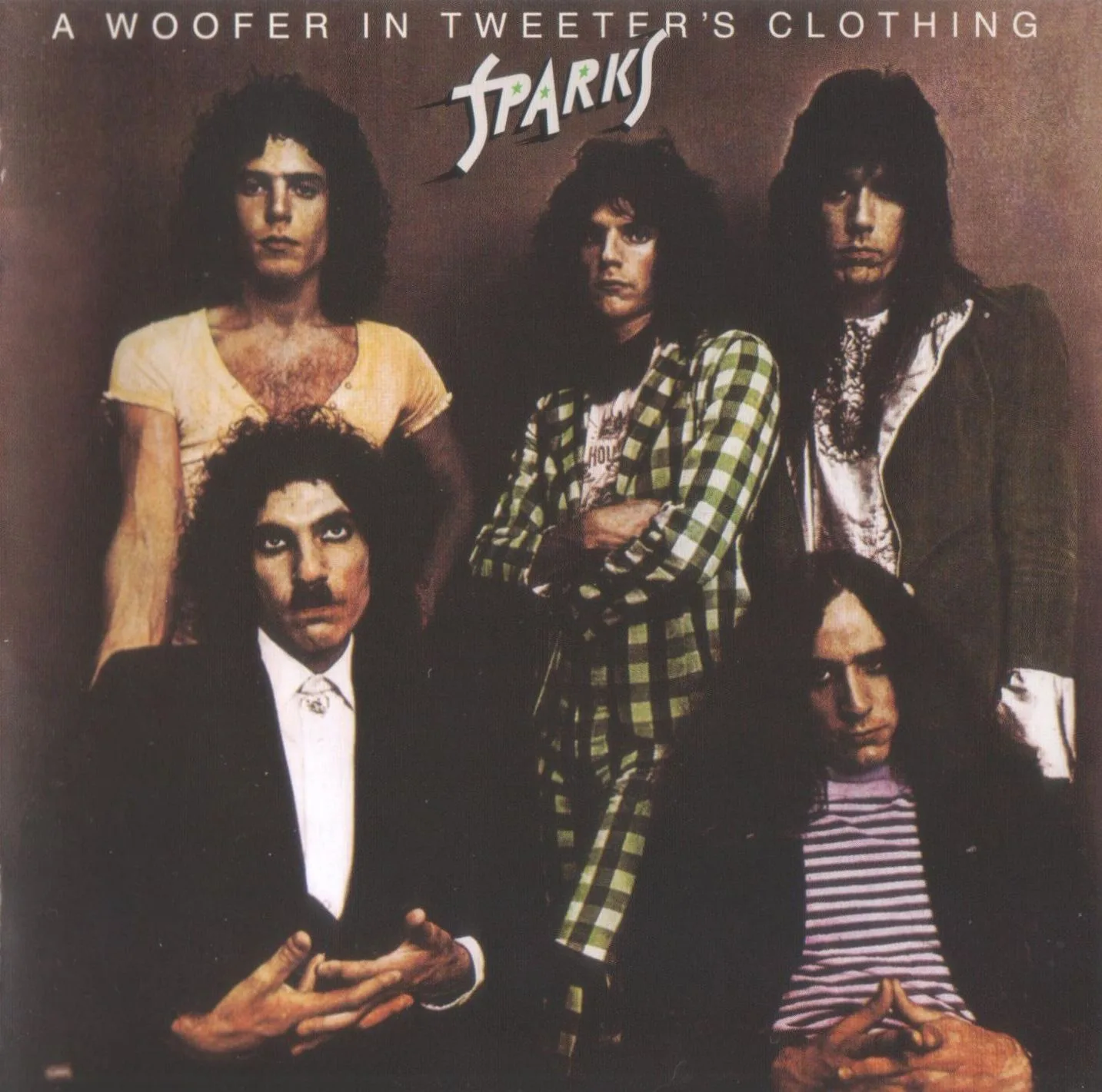 Official album cover art for the release A Woofer in Tweeter’s Clothing by Sparks