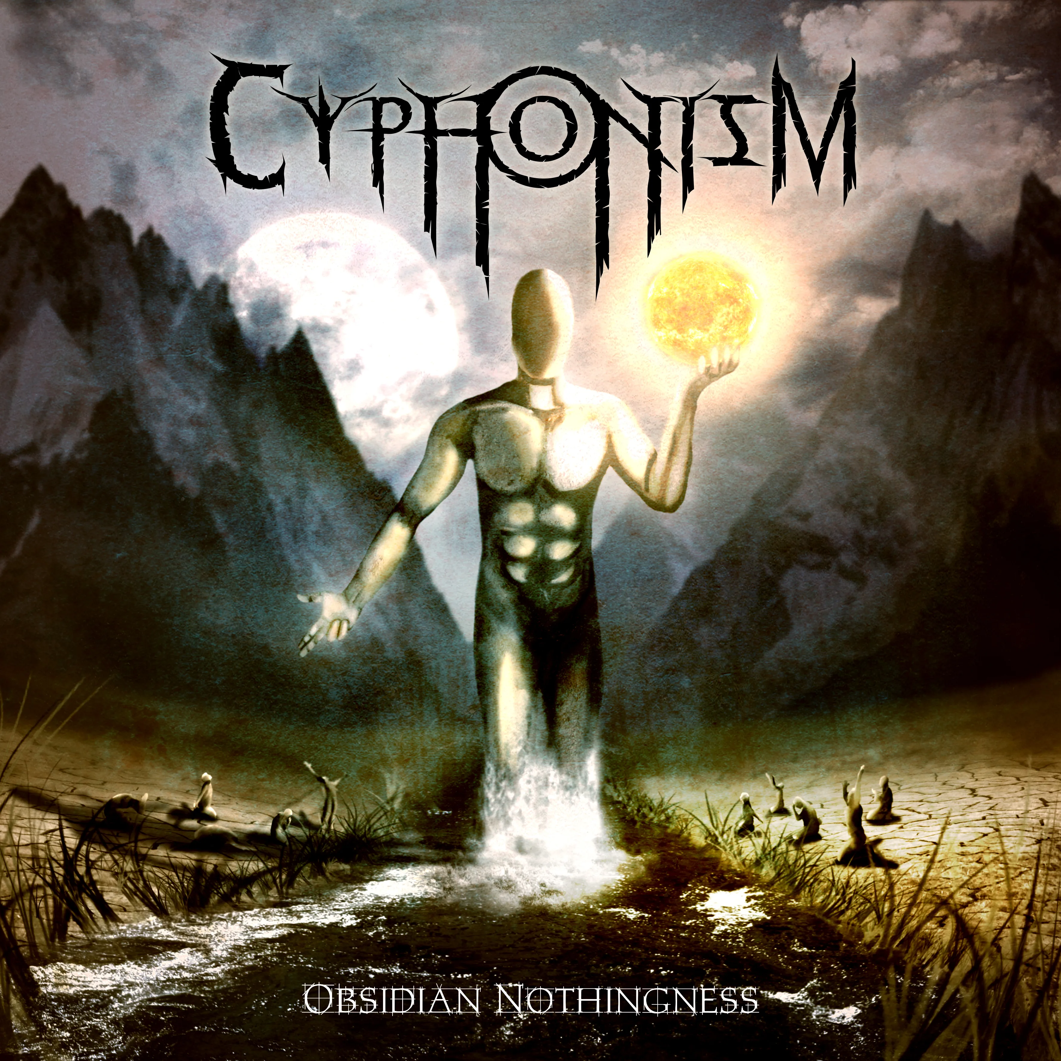 Official album cover art for the release Obsidian Nothingness by Cyphonism