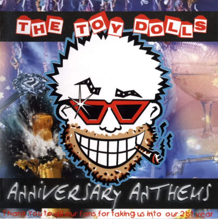 Official album cover art for the release Anniversary Anthems by The Toy Dolls