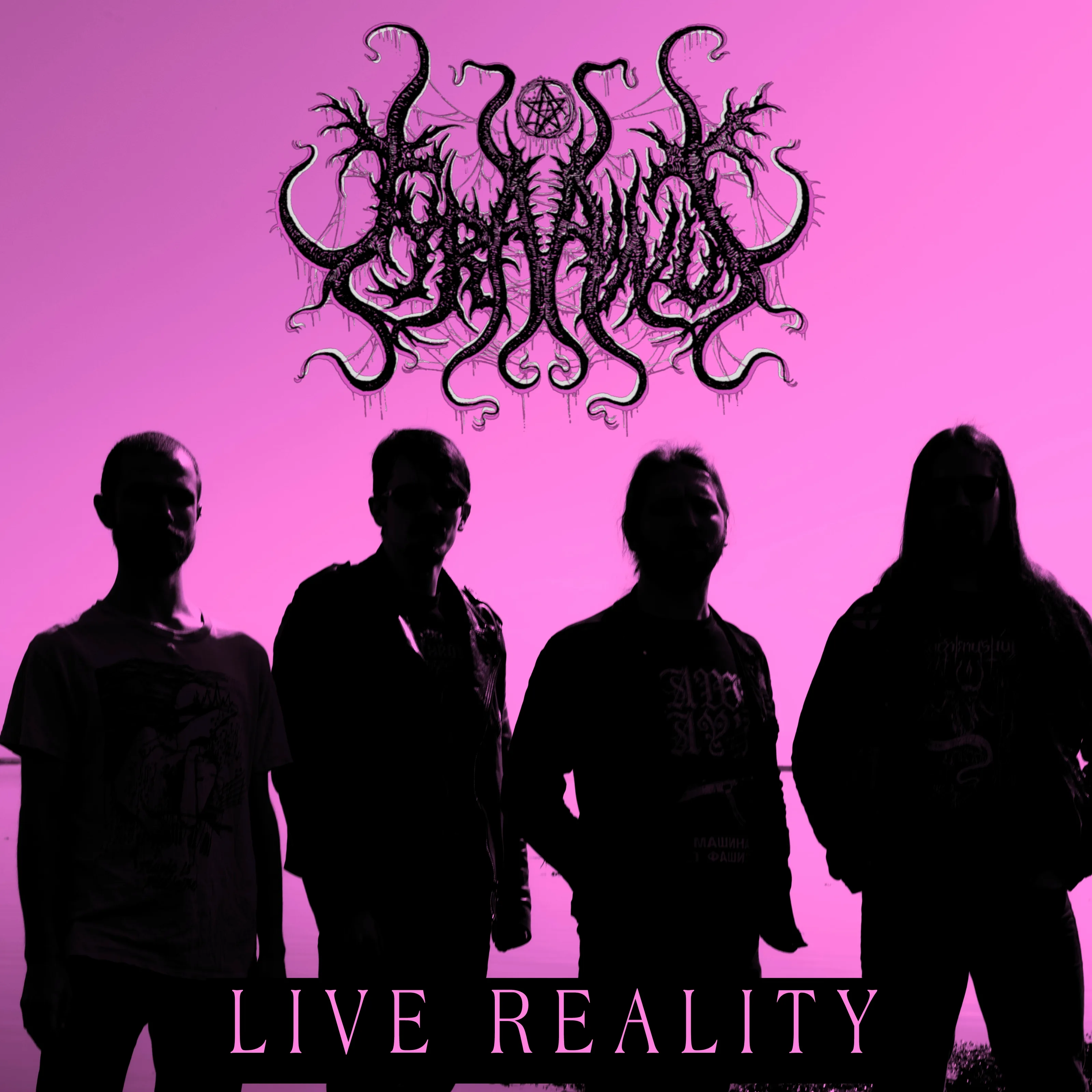 Official album cover art for the release Live Reality by Tyrannus
