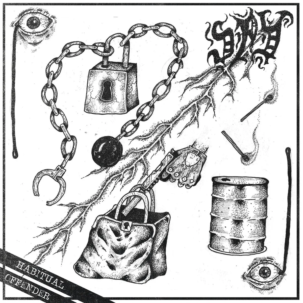 Official album cover art for the release Habitual Offender by SPY