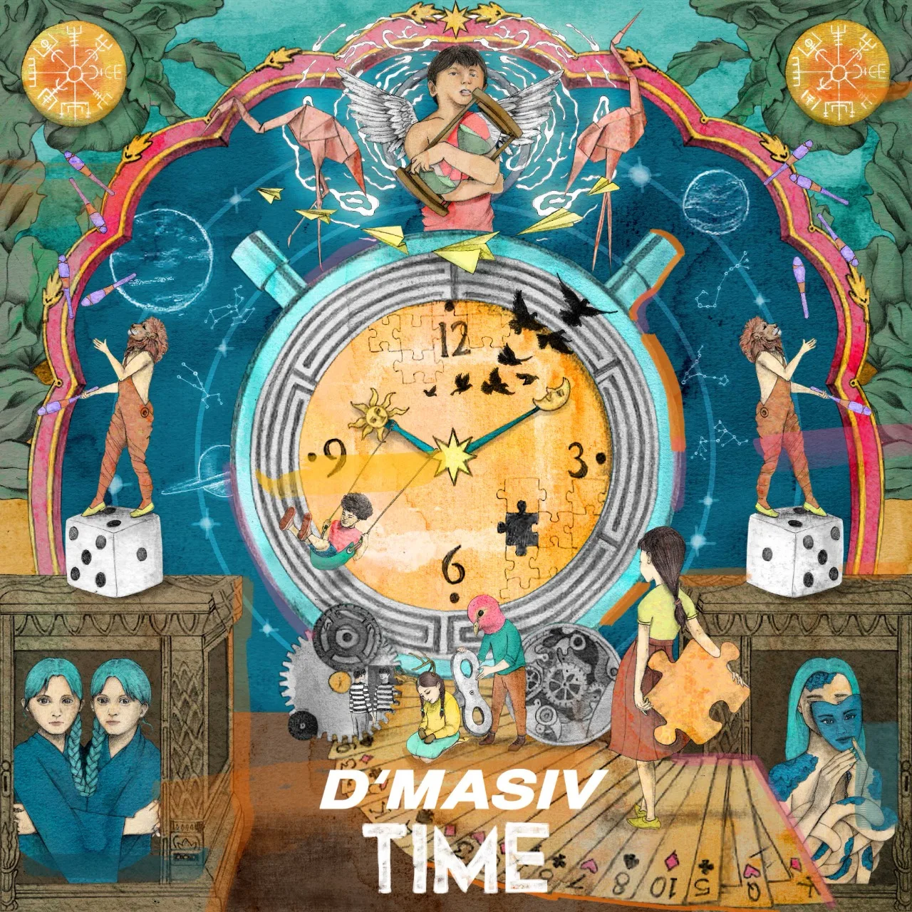 Official album cover art for the release Time by d’Masiv