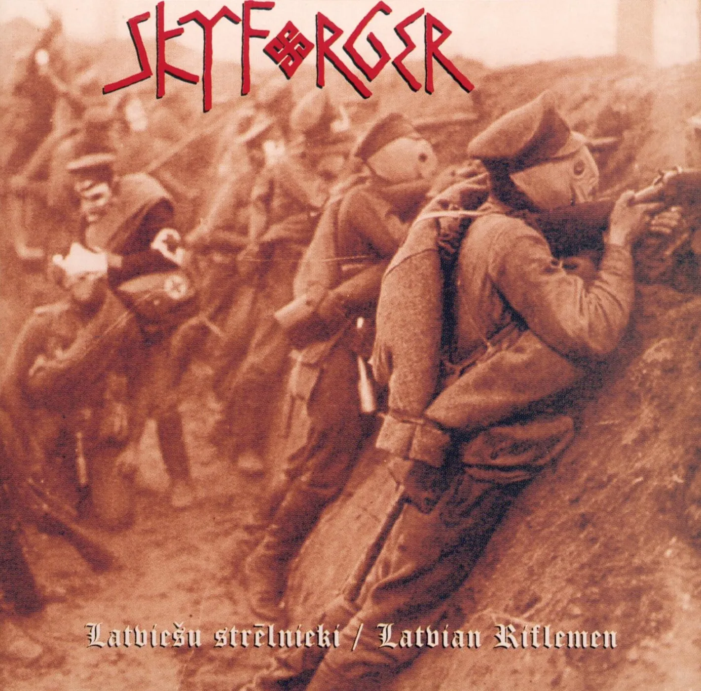 Official album cover art for the release Latviešu strēlnieki by Skyforger