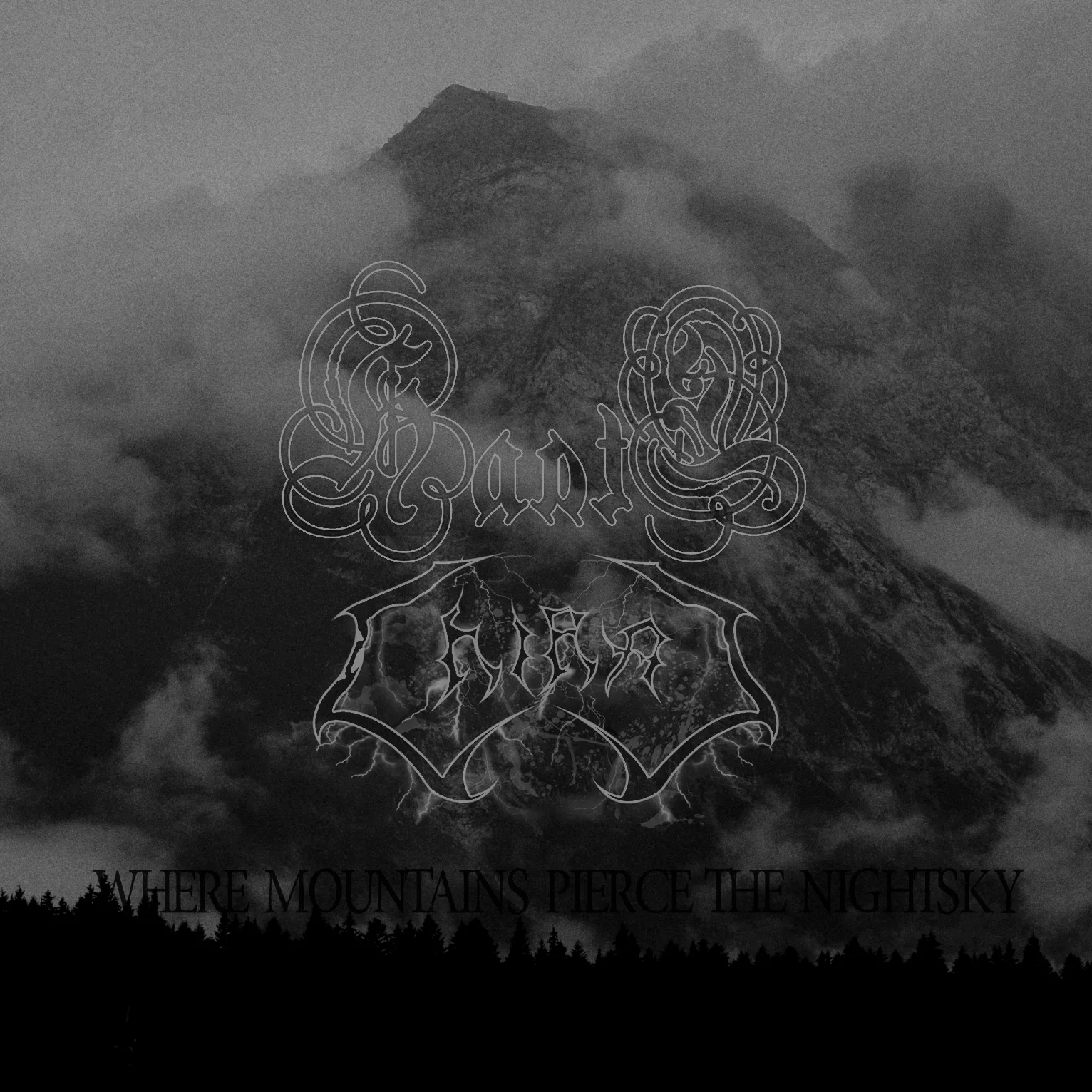 Official album cover art for the release Where Mountains Pierce the Nightsky by Chiral