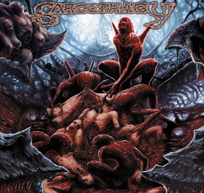 Official album cover art for the release The Summoning by Sarcophagy