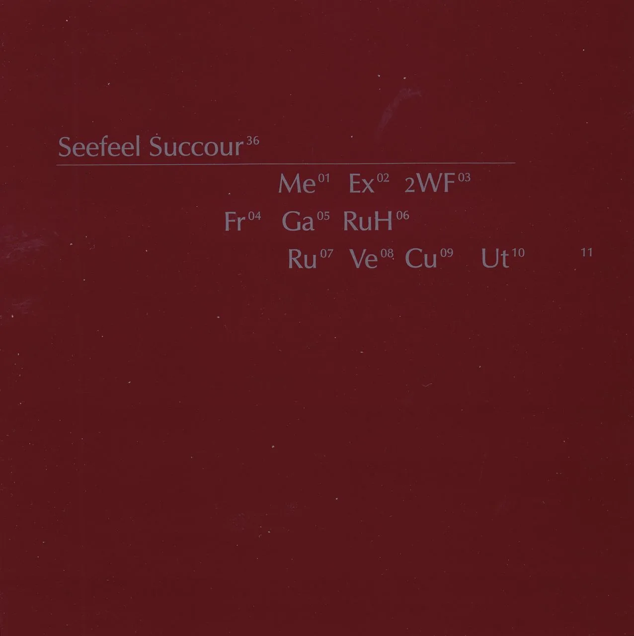 Official album cover art for the release Succour by Seefeel