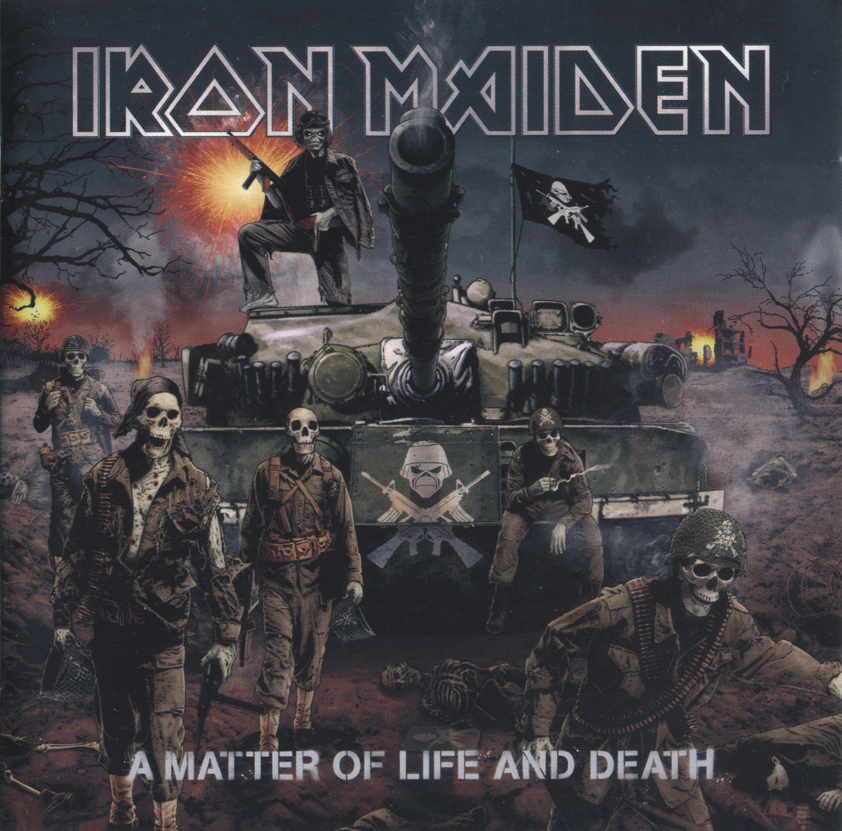 Official album cover artwork for A Matter of Life and Death by Iron Maiden