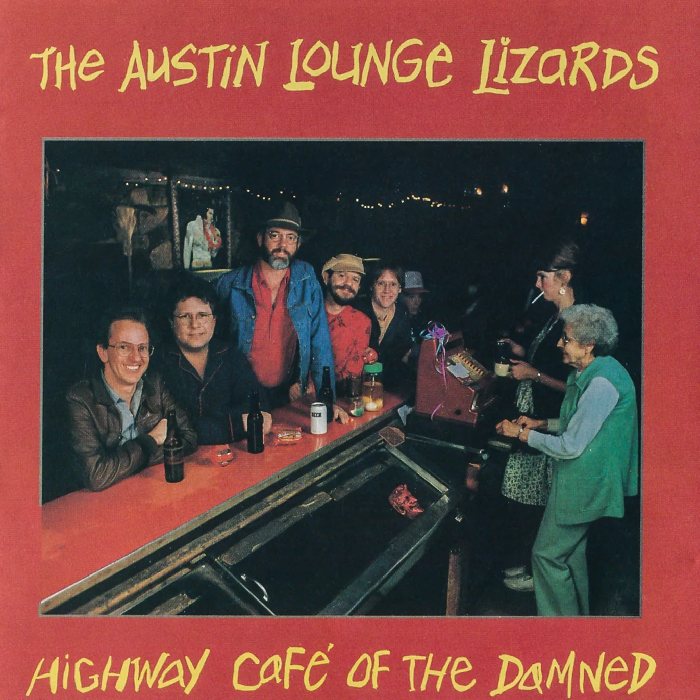 Official album cover art for the release The Highway Cafe of the Damned by Austin Lounge Lizards