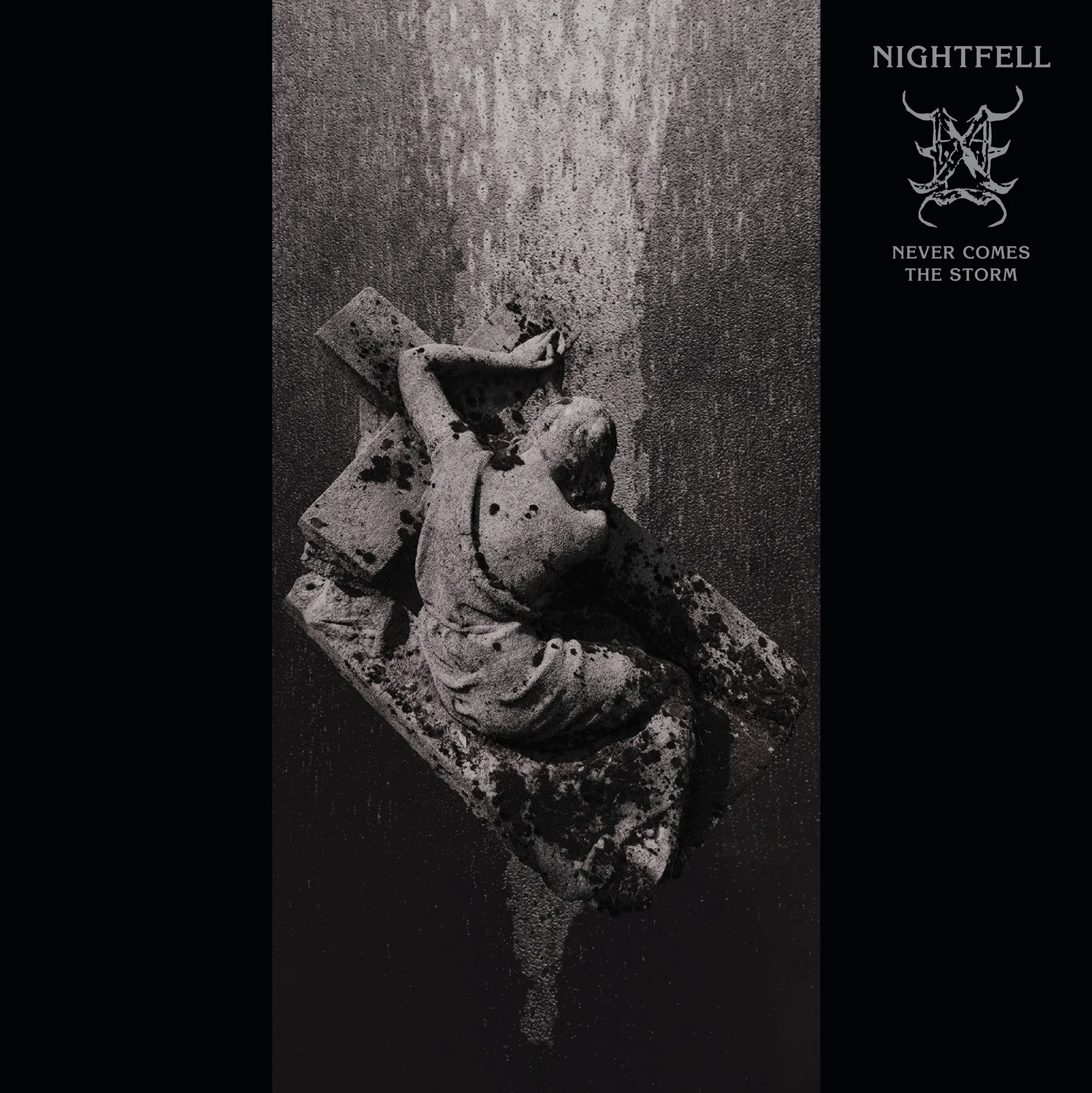 Official album cover art for the release Never Comes the Storm by Nightfell