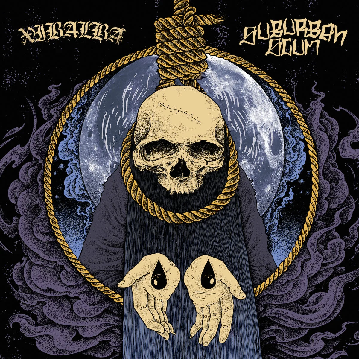 Official album cover art for the release Xibalba / Suburban Scum by Xibalba