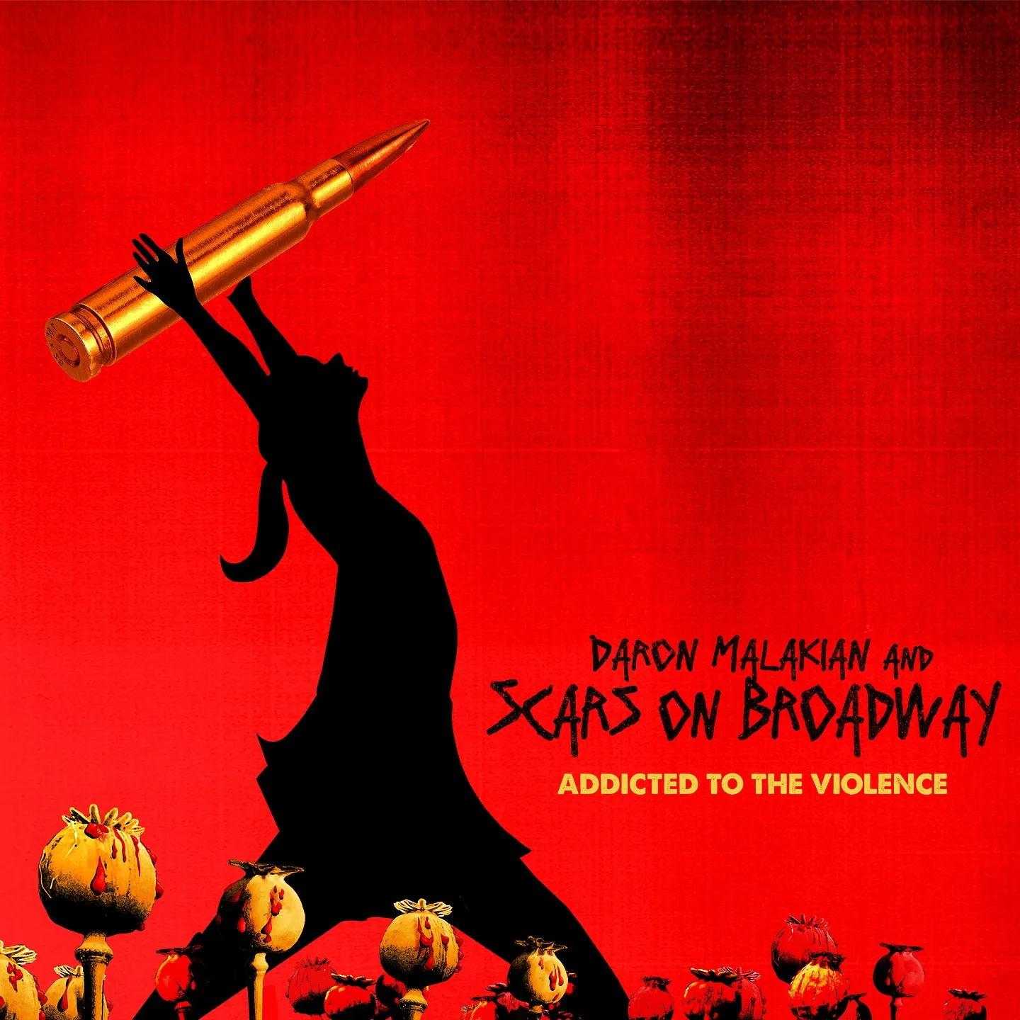 Official album cover art for the release Addicted to the Violence by Daron Malakian and Scars on Broadway
