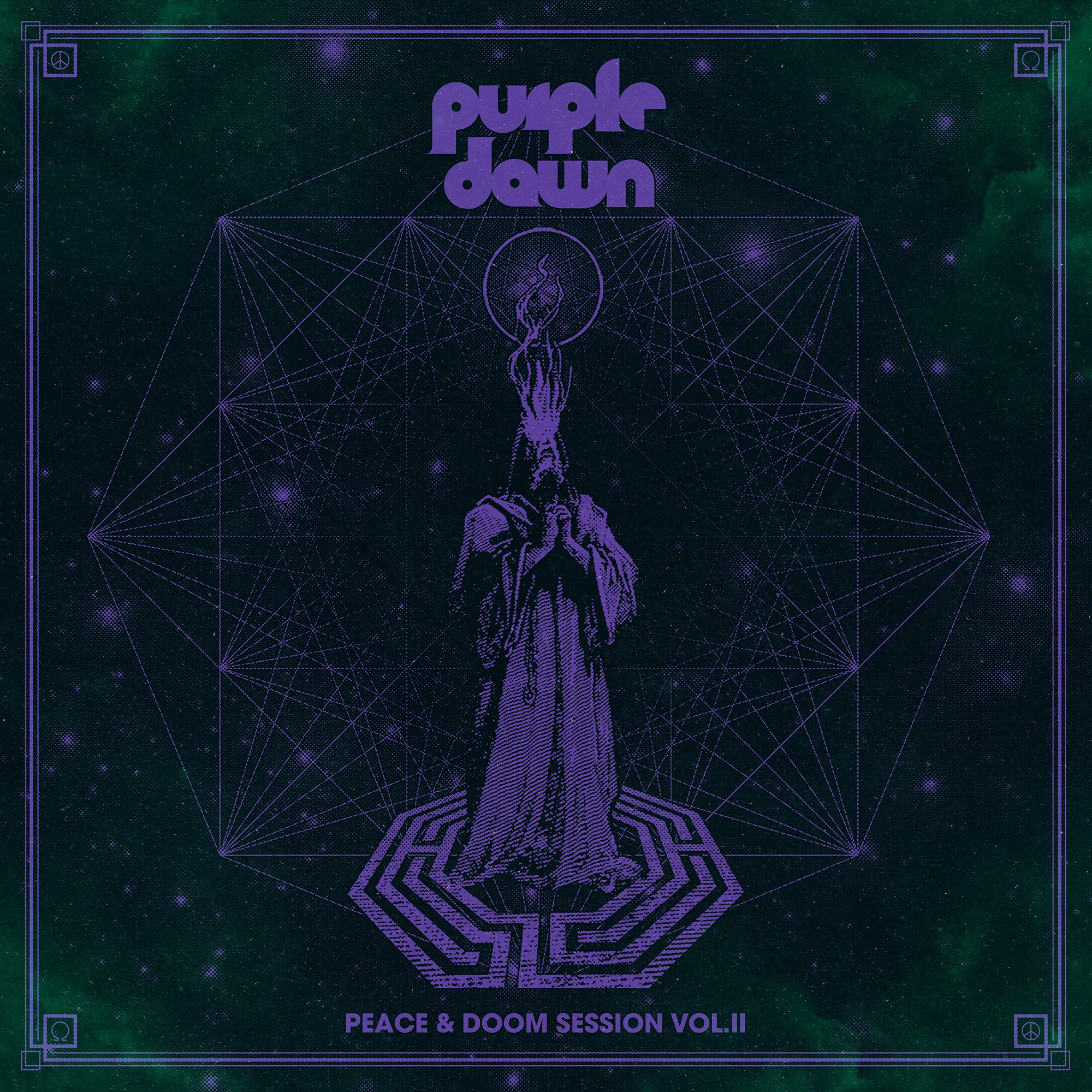 Official album cover art for the release Peace & Doom Session Vol. II by Purple Dawn