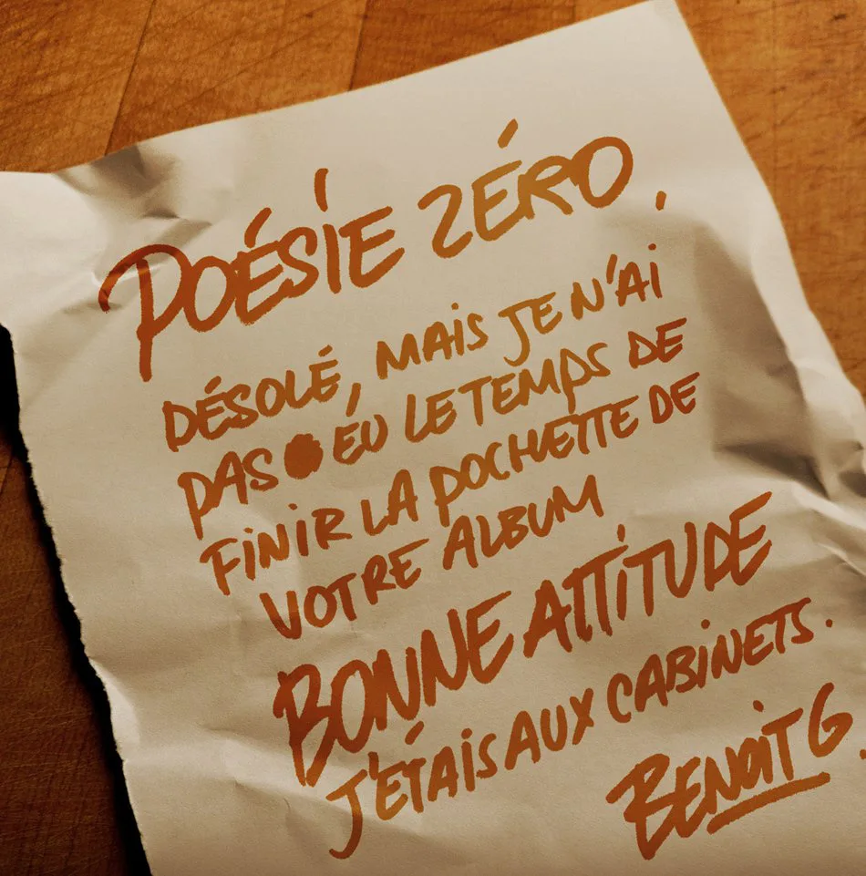 Official album cover art for the release Bonne Attitude by Poésie Zéro
