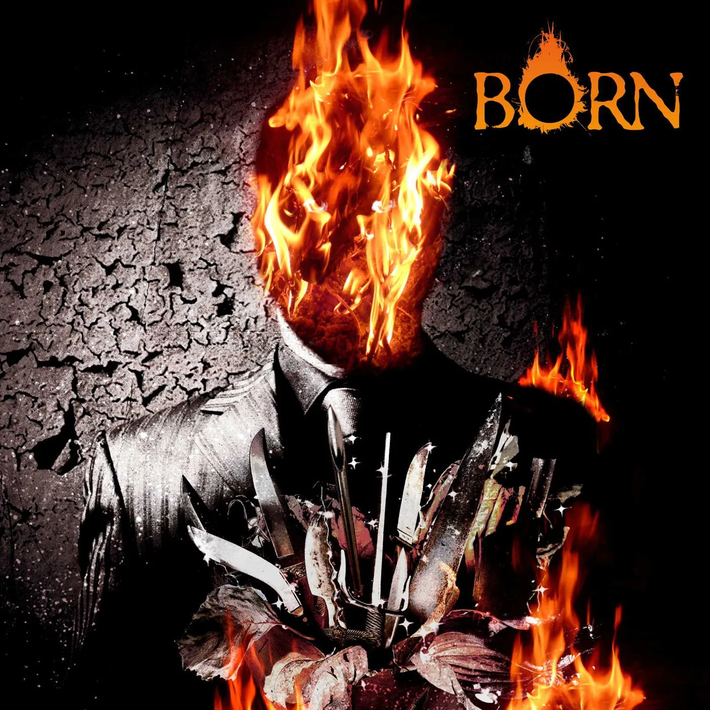 Official album cover art for the release BLACK DEAD MUZIC by BORN
