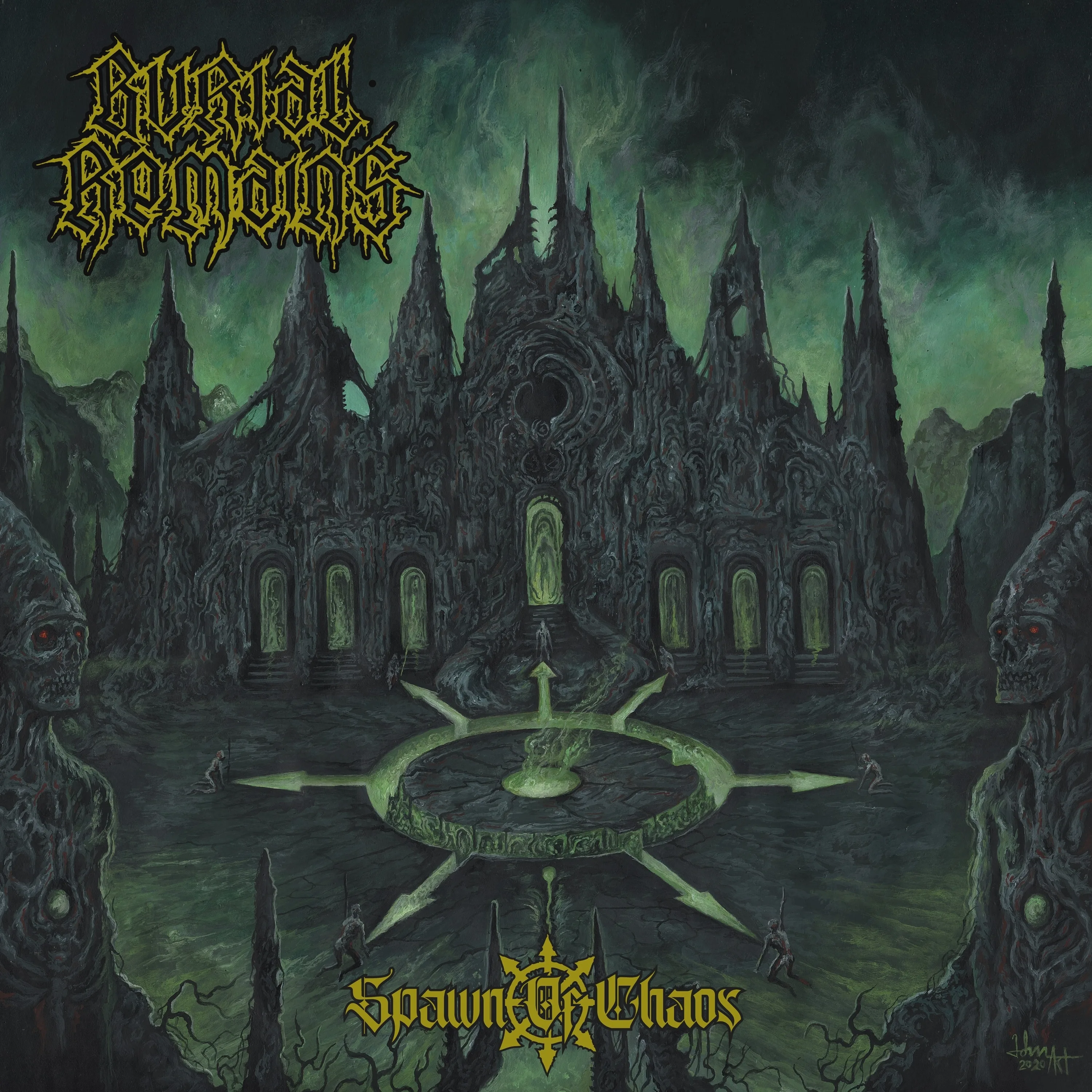 Official album cover art for the release Spawn of Chaos by Burial Remains
