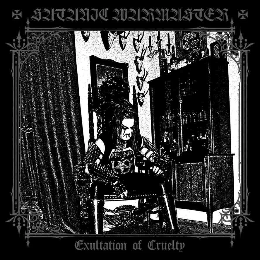 Official album cover art for the release Exultation of Cruelty by Satanic Warmaster