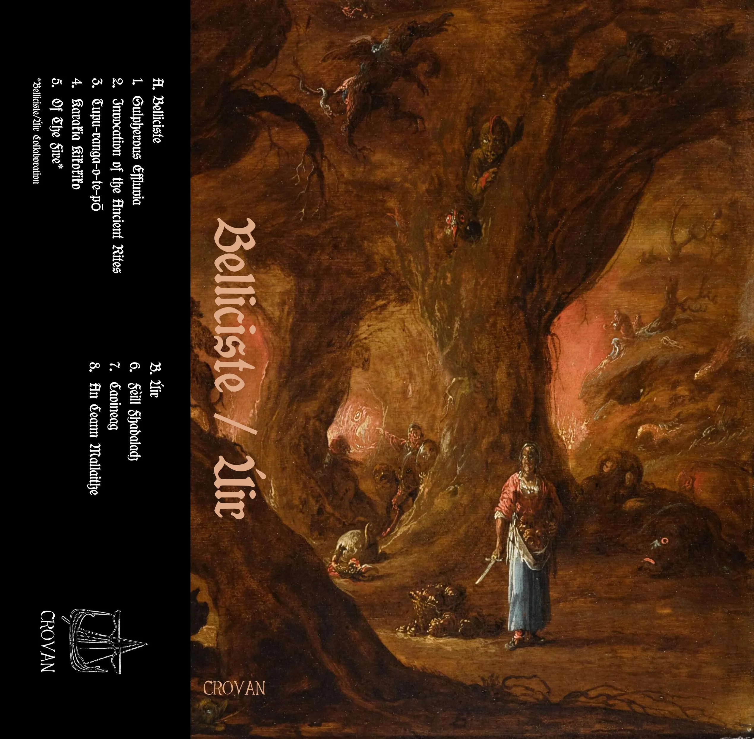 Official album cover art for the release Belliciste / Úir by Belliciste