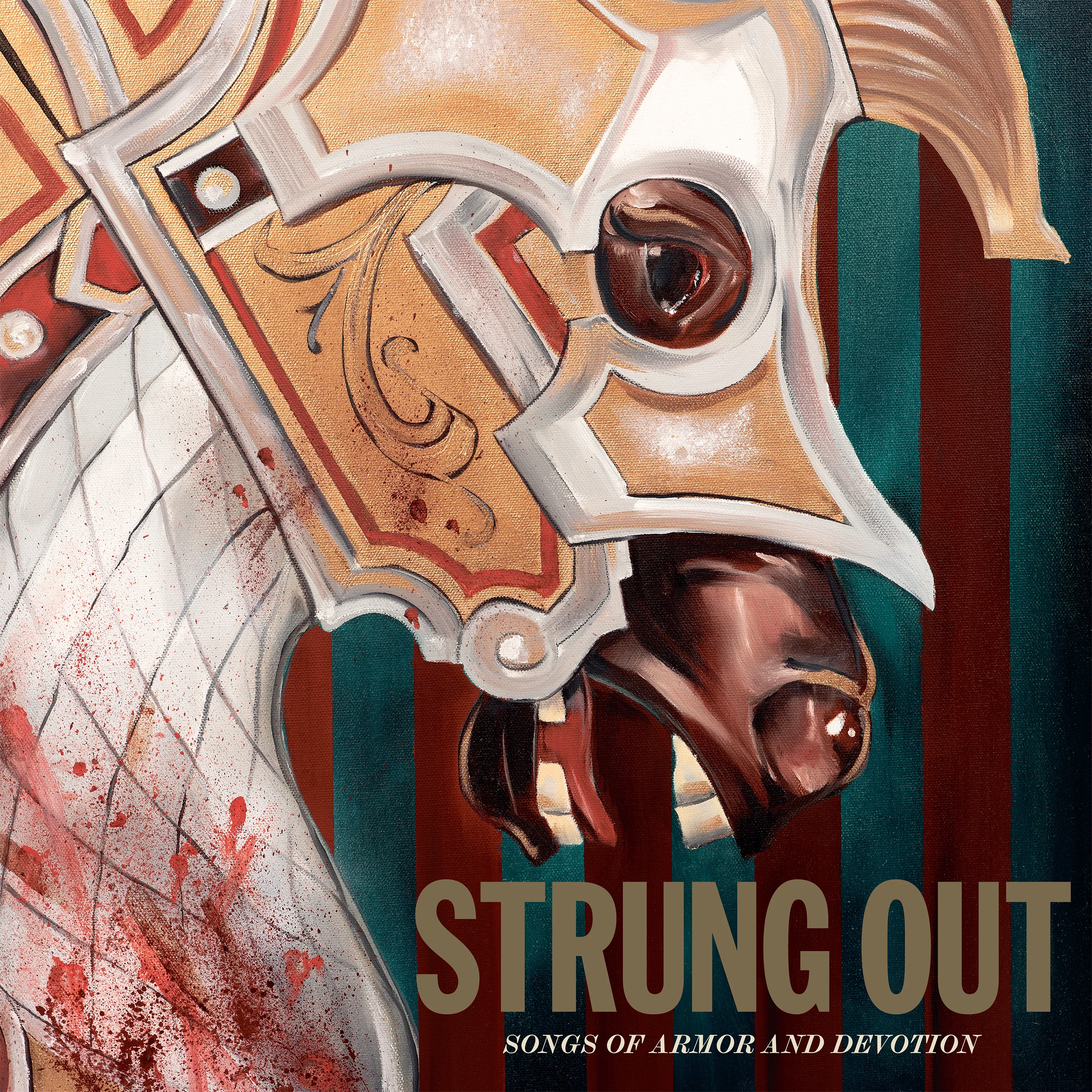 Official album cover art for the release Songs of Armor and Devotion by Strung Out