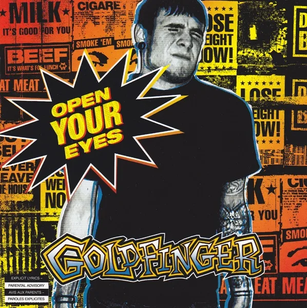 Happy song track artwork featured on the album Open Your Eyes by Goldfinger