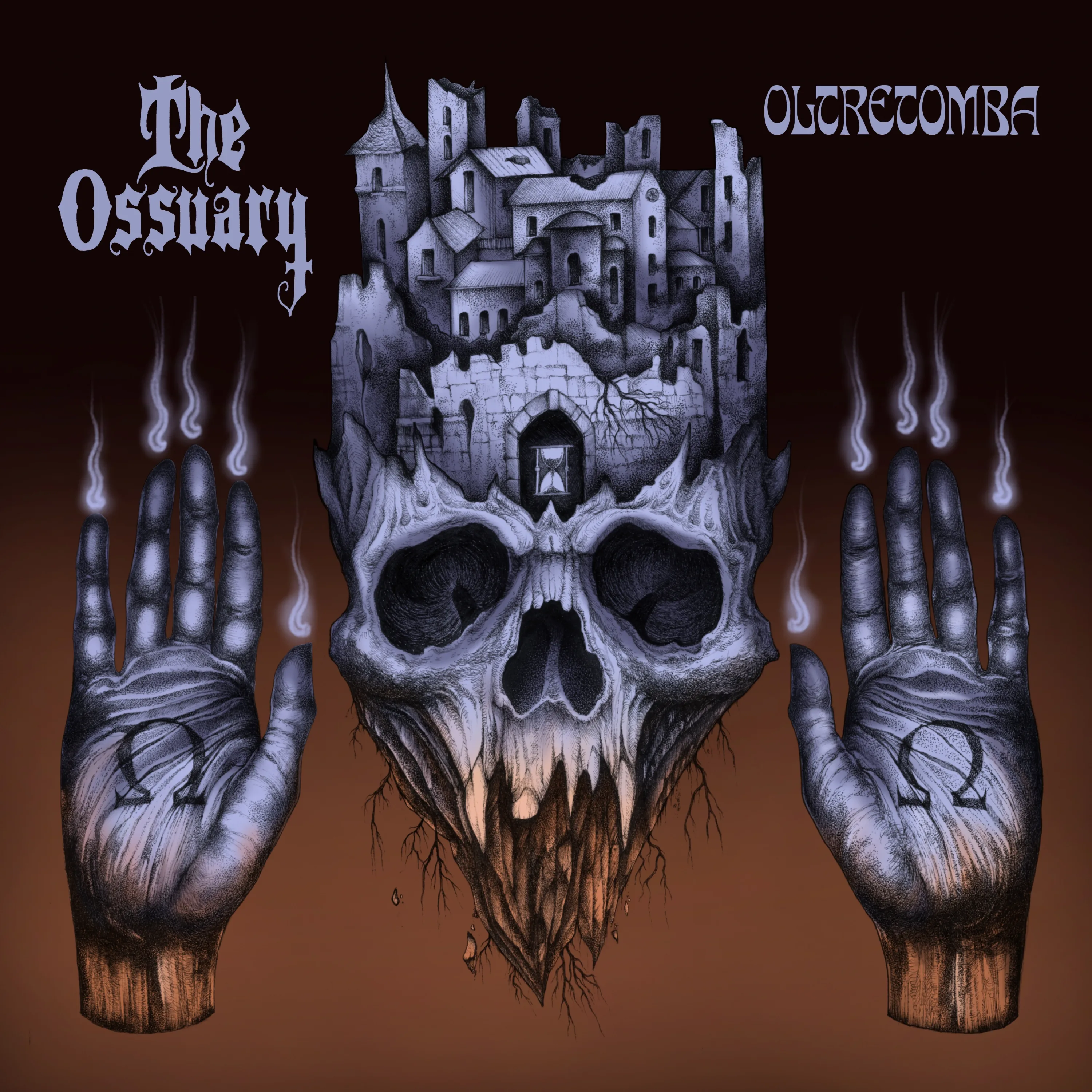 Official album cover art for the release Oltretomba by The Ossuary