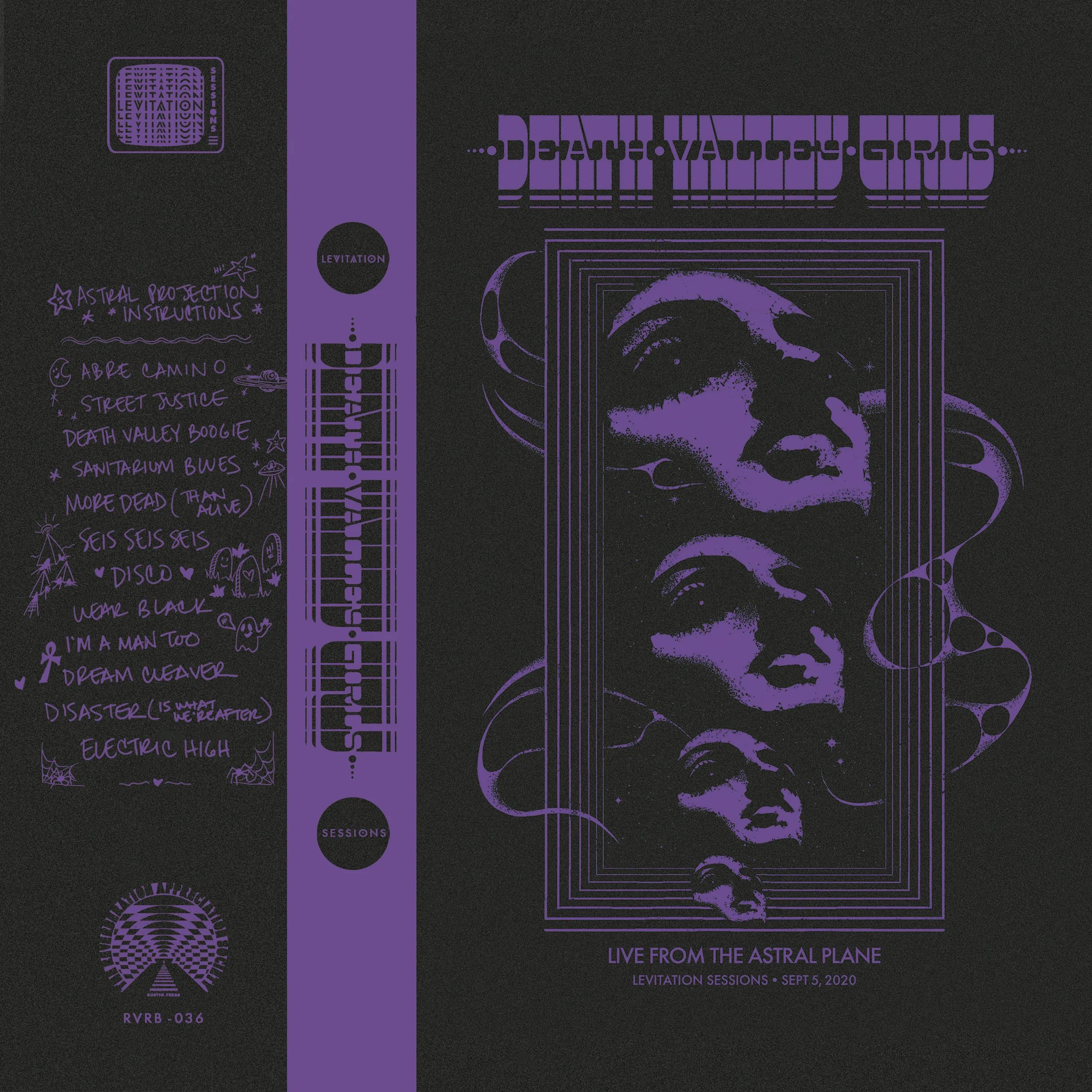 Official album cover art for the release Levitation Sessions by Death Valley Girls