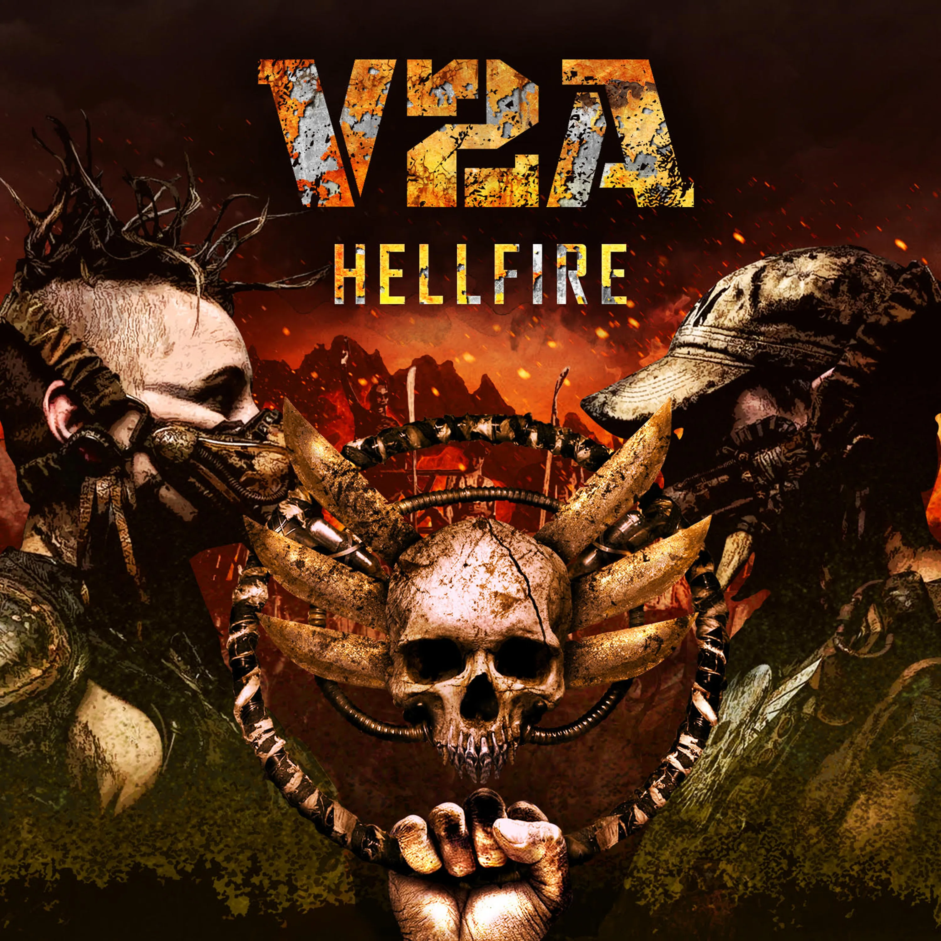 Official album cover art for the release Hellfire by V2A
