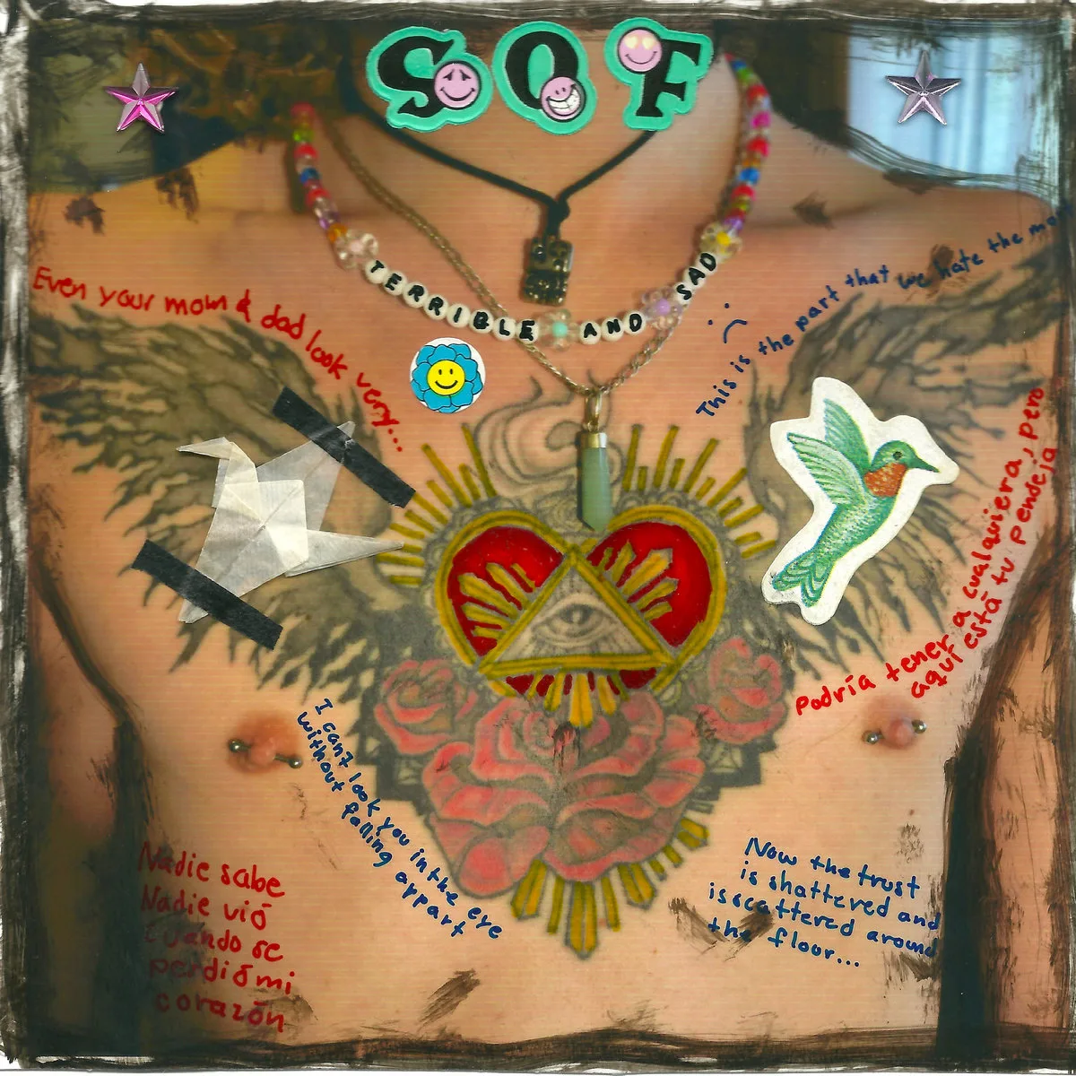 Official album cover art for the release Terrible and Sad by Skin on Flesh