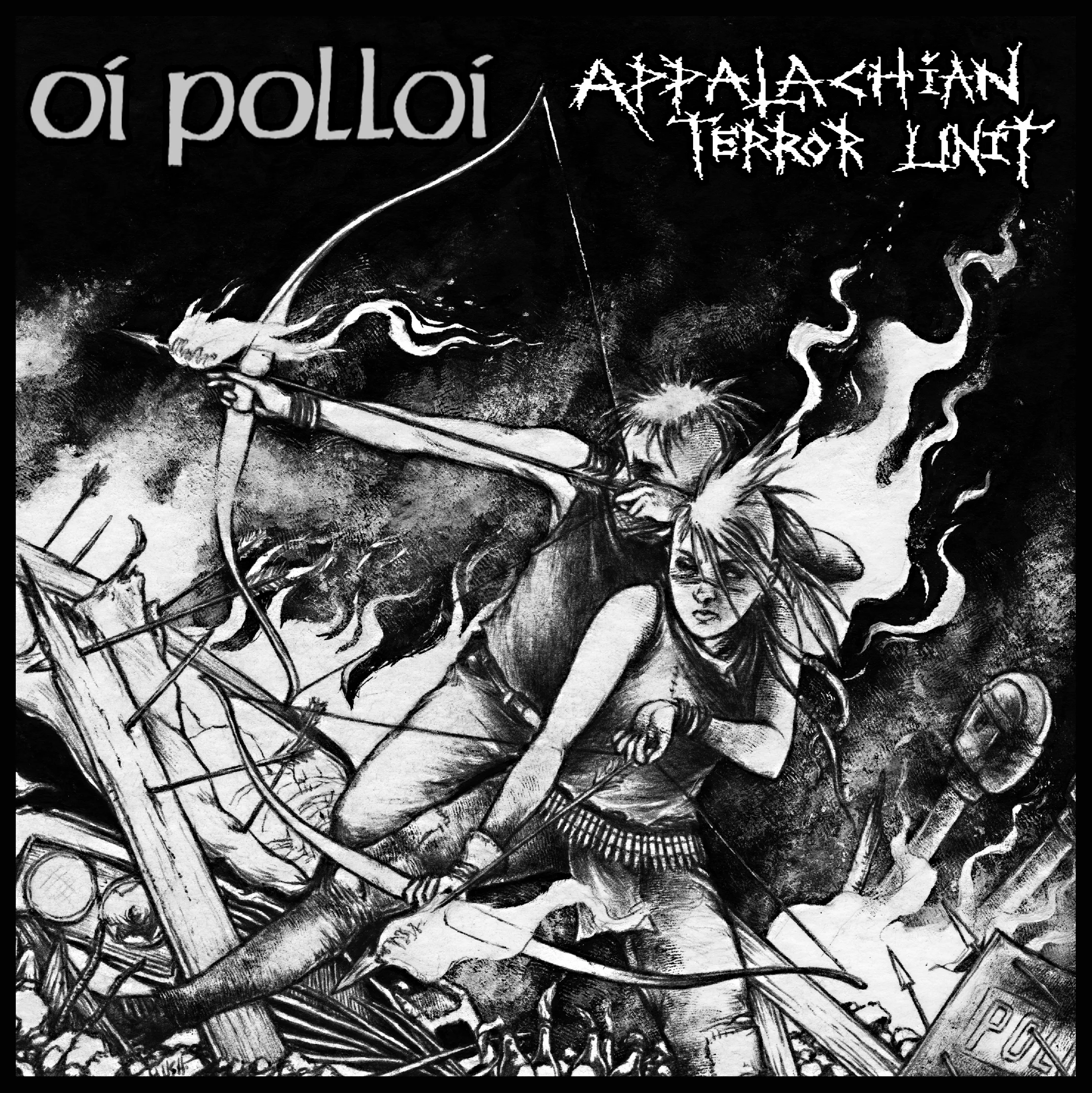 Official album cover art for the release Oi Polloi / Appalachian Terror Unit by Appalachian Terror Unit