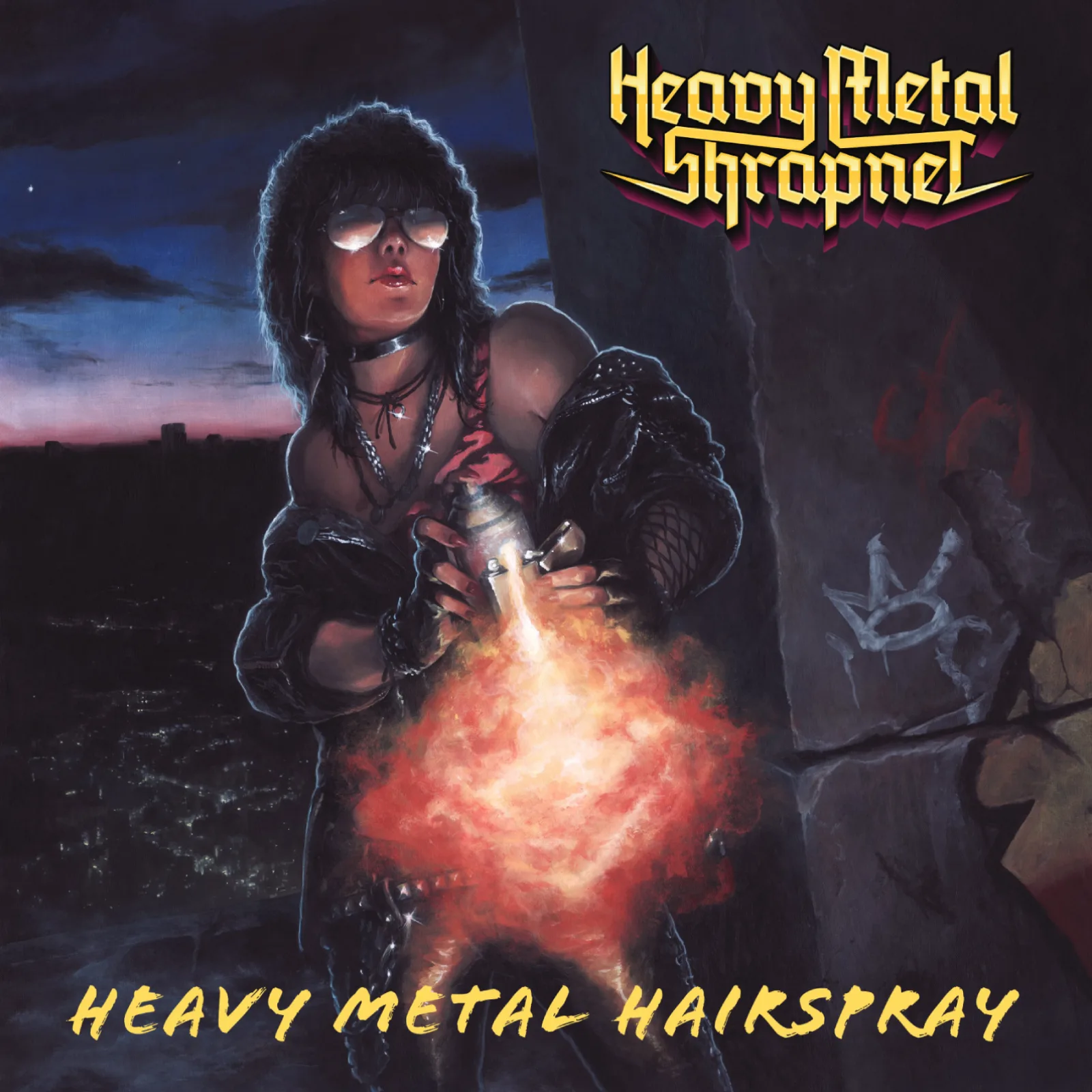Official album cover artwork for Heavy Metal Hairspray by Heavy Metal Shrapnel