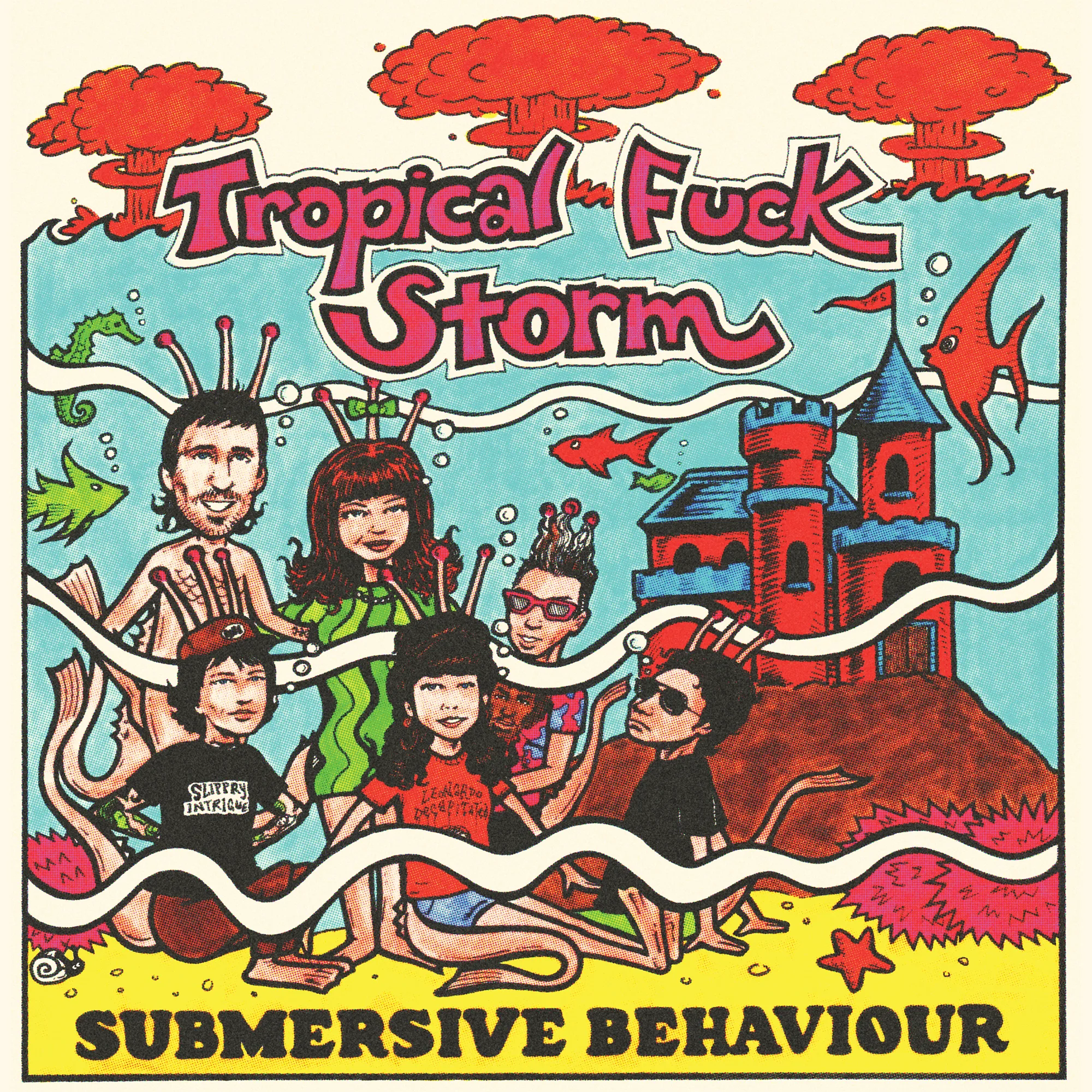 Official album cover art for the release Submersive Behaviour by Tropical Fuck Storm