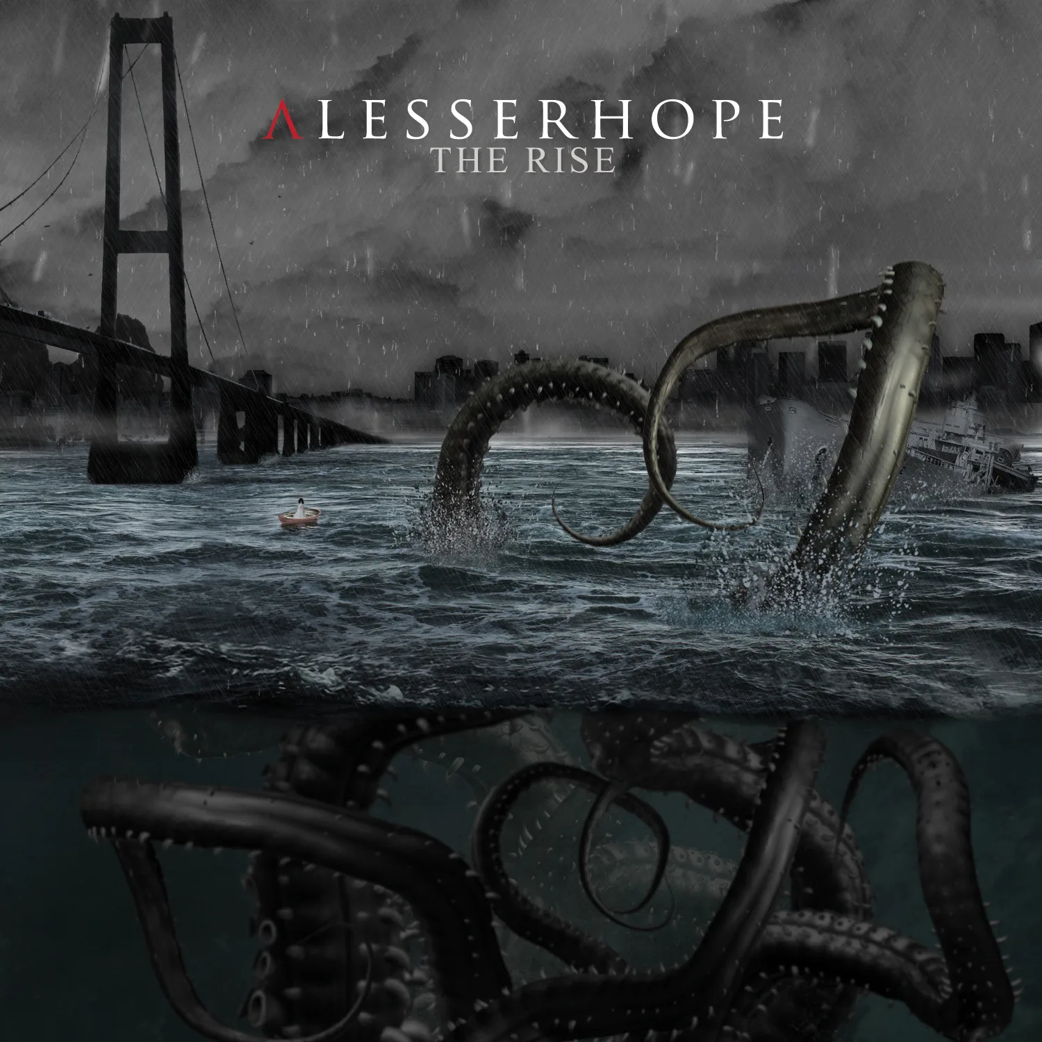 Official album cover art for the release The Rise by A Lesser Hope