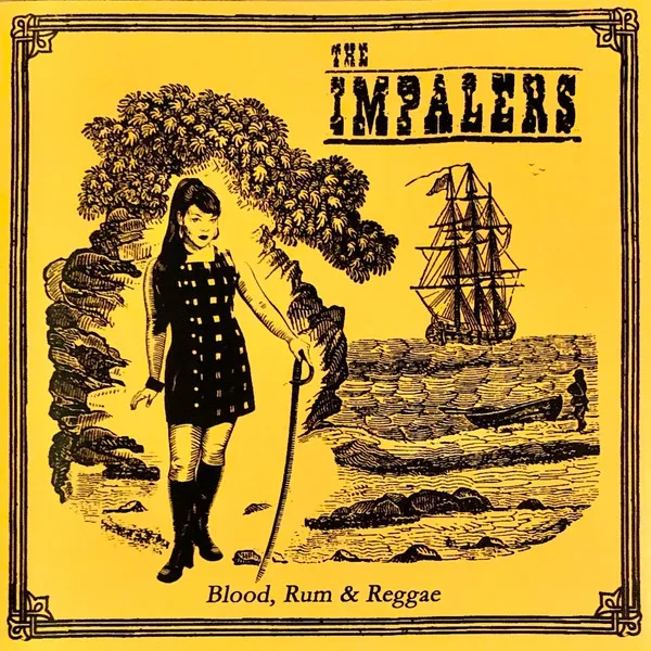 Official album cover art for the release Blood, Rum & Reggae by The Impalers