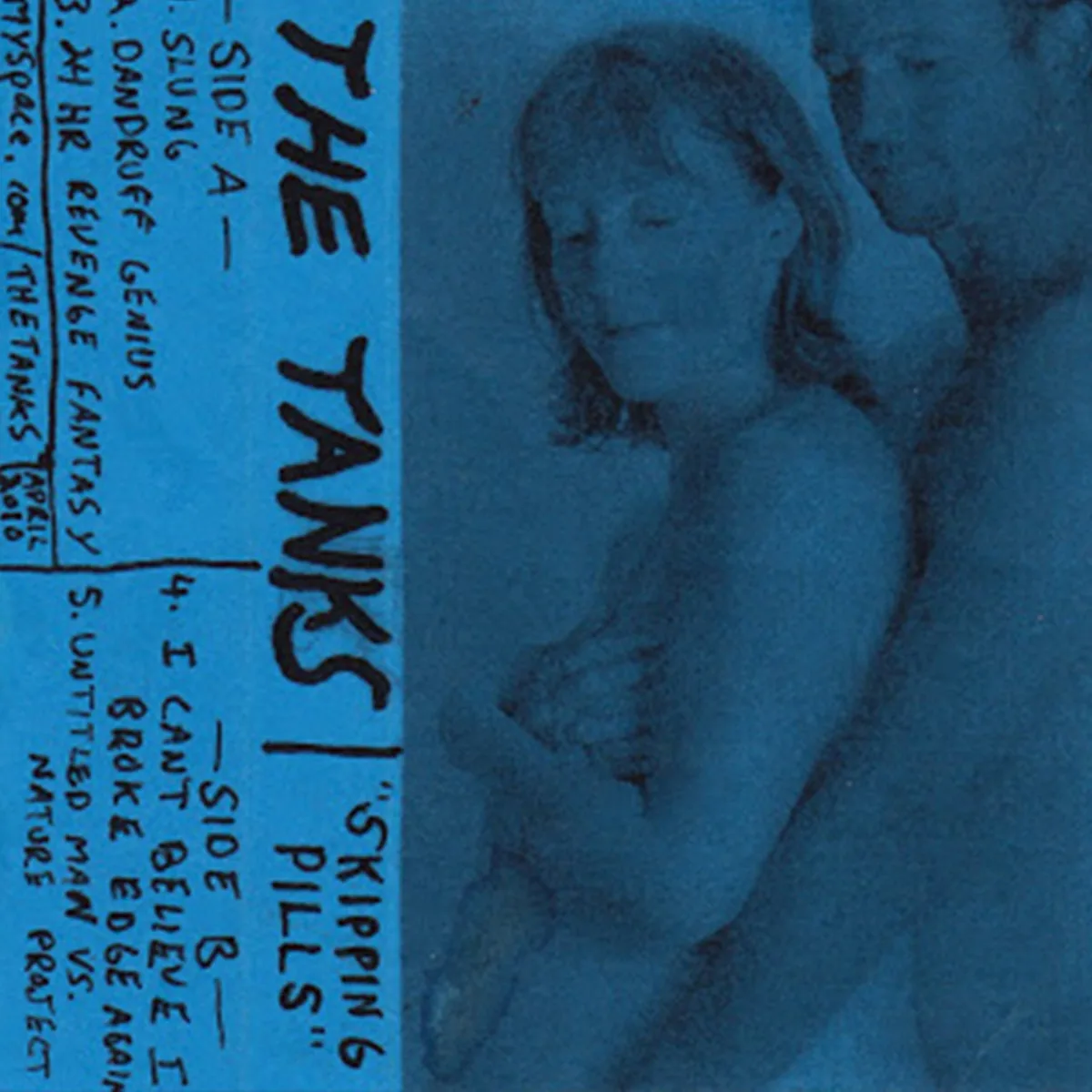 Official album cover art for the release Skipping Pills by The Tanks