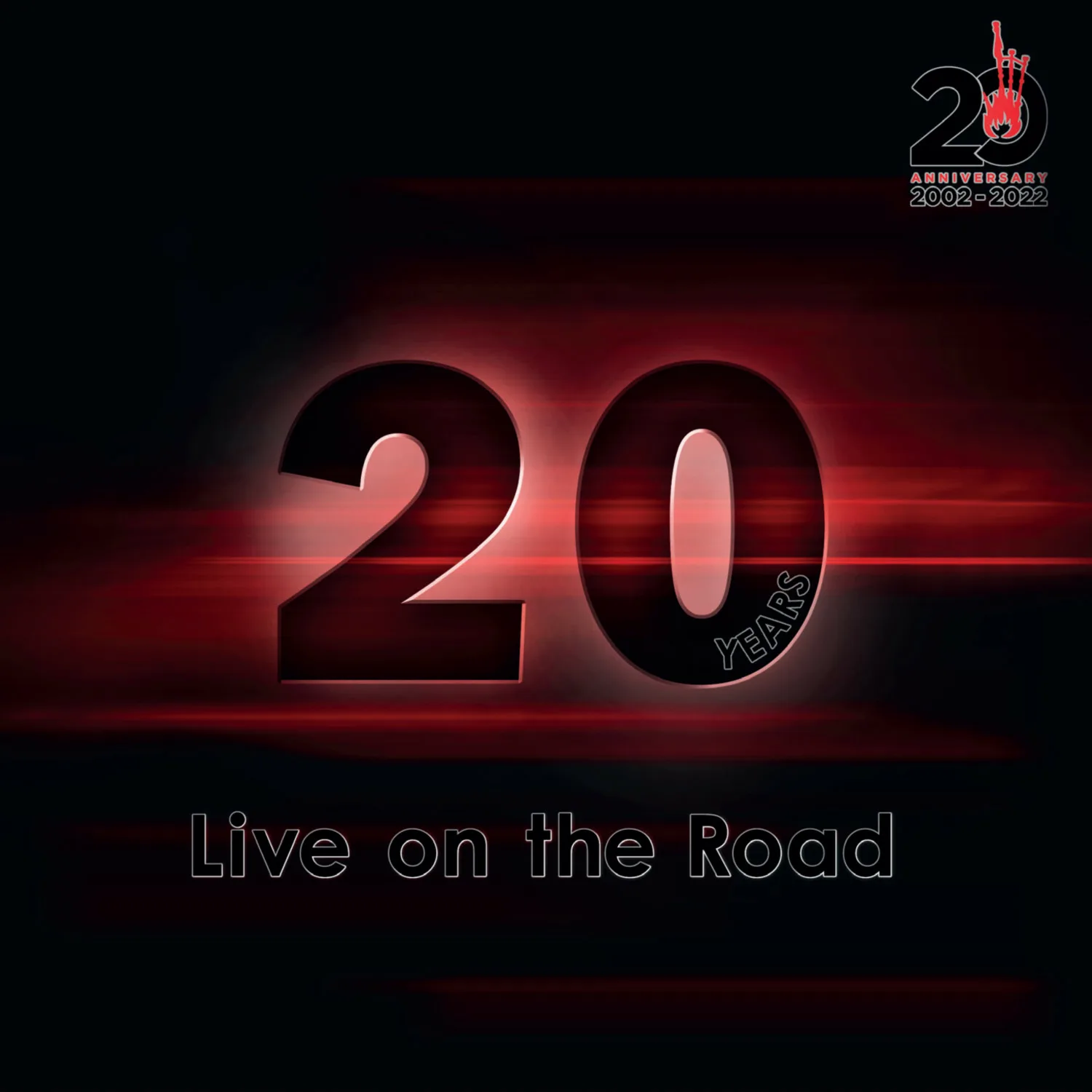 Official album cover art for the release 20 Years - Live On the Road by Red Hot Chilli Pipers