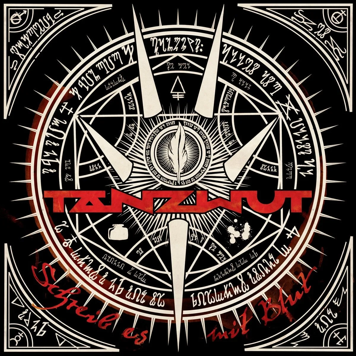 Official album cover artwork for Schreib es mit Blut by Tanzwut