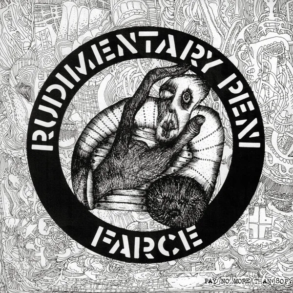 Official album cover art for the release Farce by Rudimentary Peni